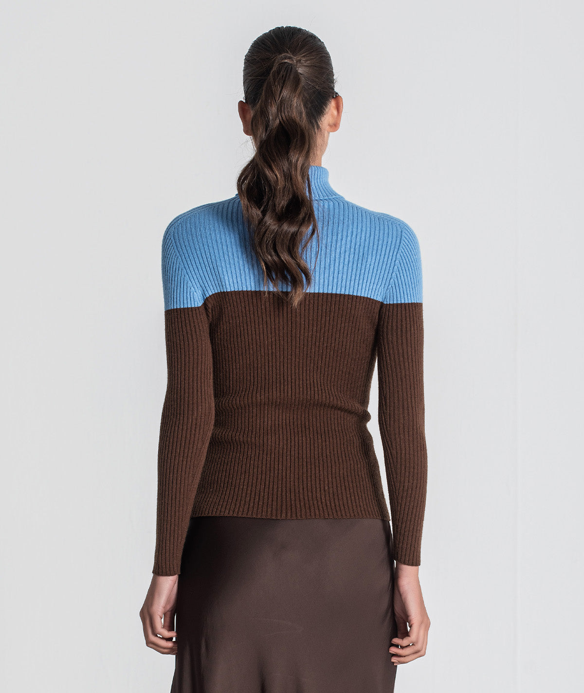 Camisola gola alta bicolor 3465