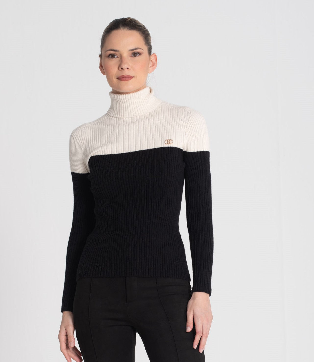 Camisola gola alta bicolor 3465