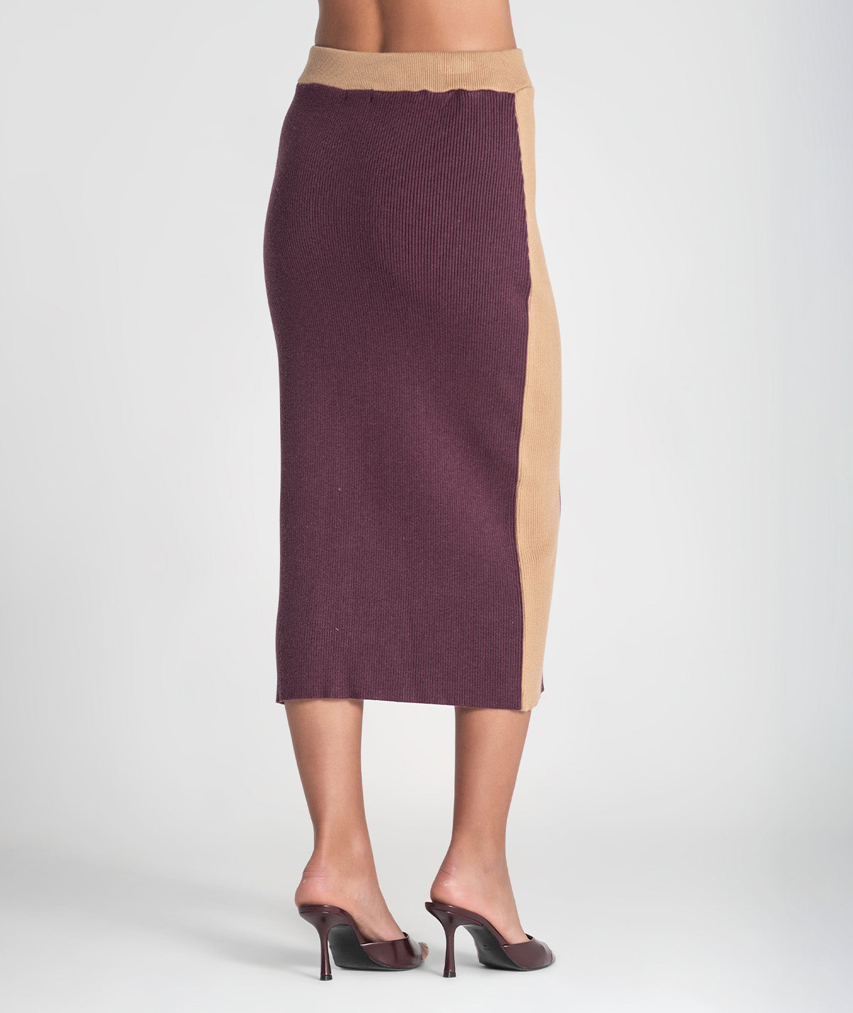 Two-tone ribbed skirt 3467