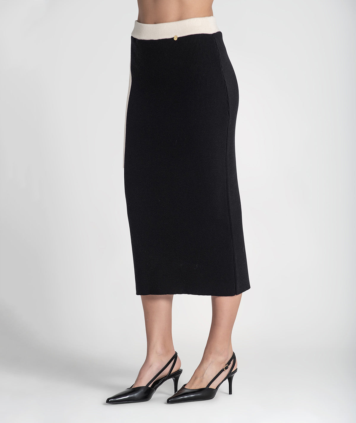 Two-tone ribbed skirt 3467