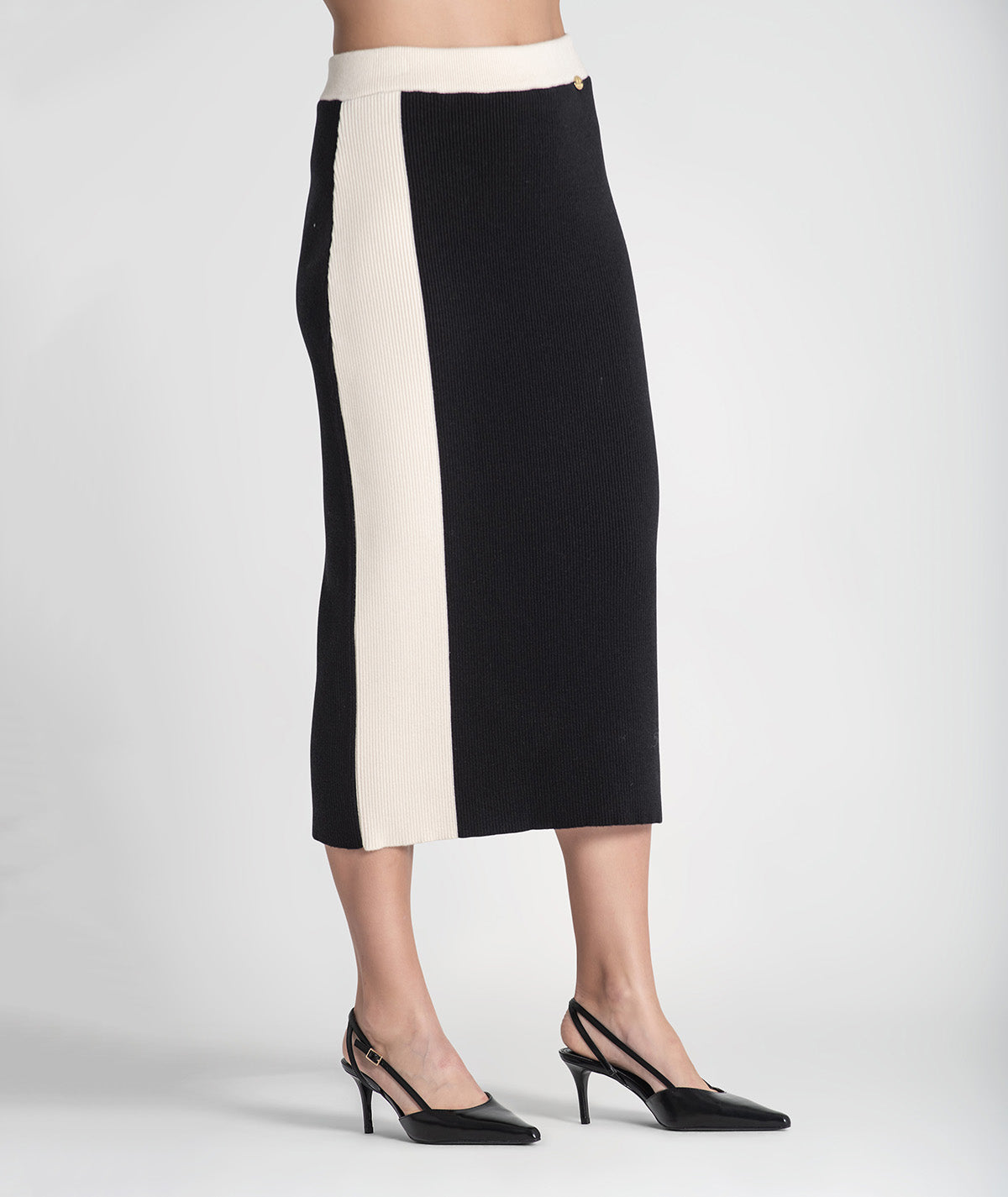 Two-tone ribbed skirt 3467
