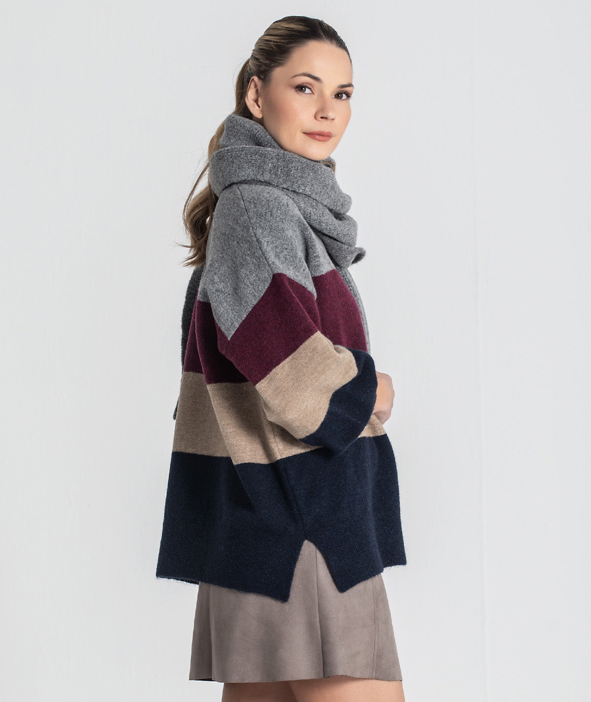 Camisola riscas com bolso 3469