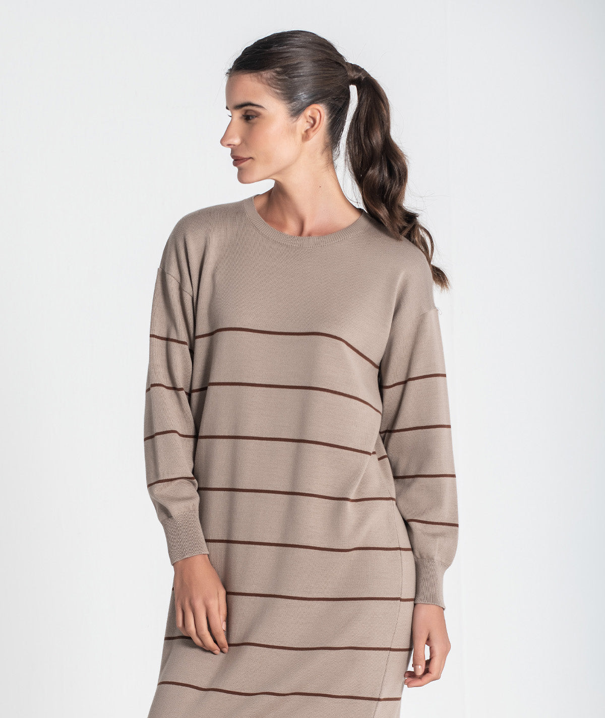 Vestido comprido riscas 3470