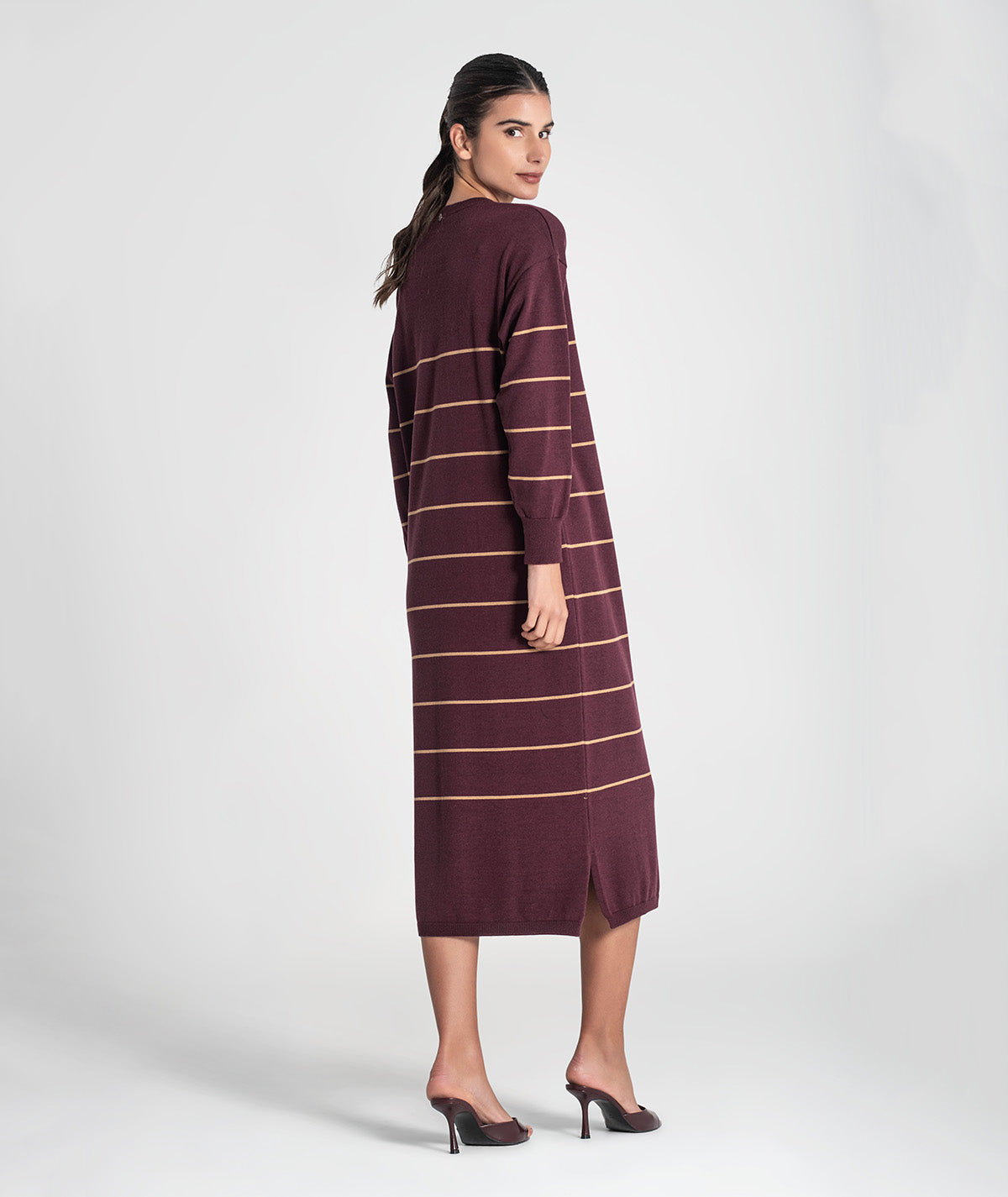 Vestido comprido riscas 3470