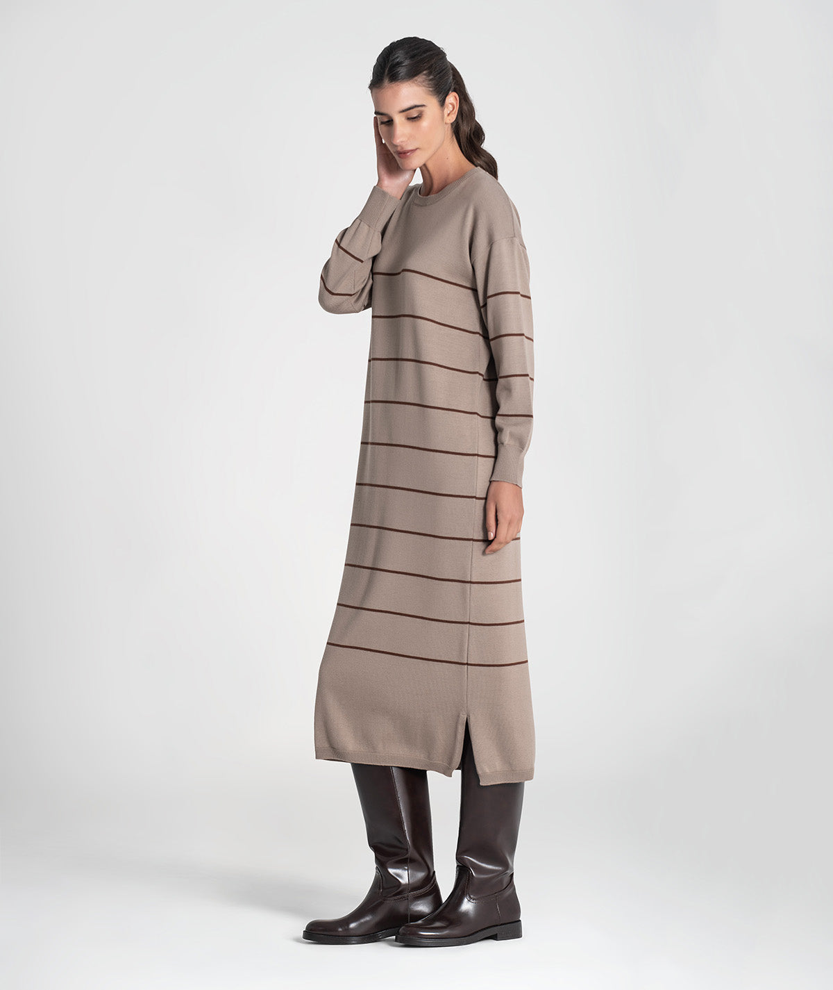 Vestido comprido riscas 3470