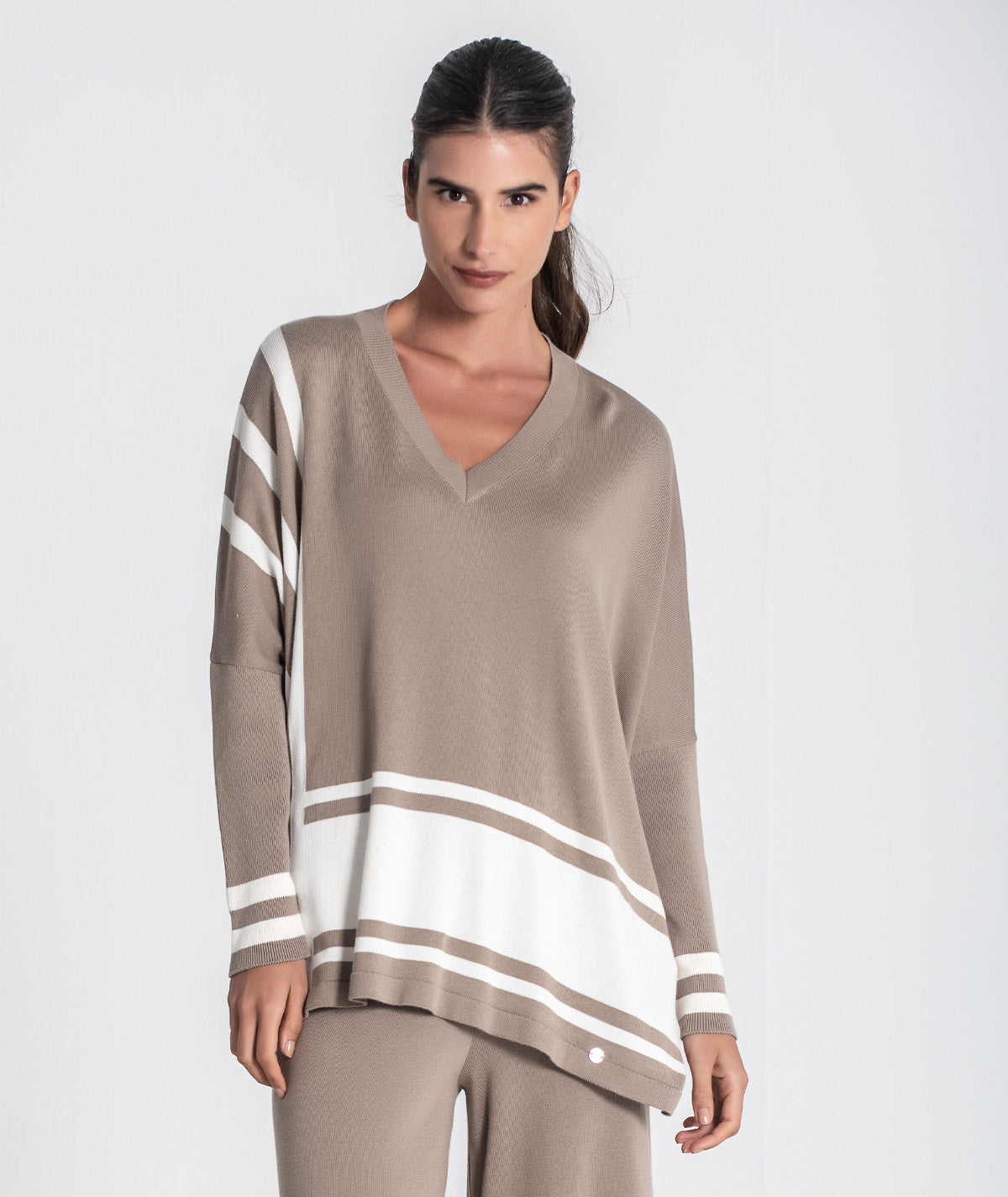 Camisola oversize riscas 3473