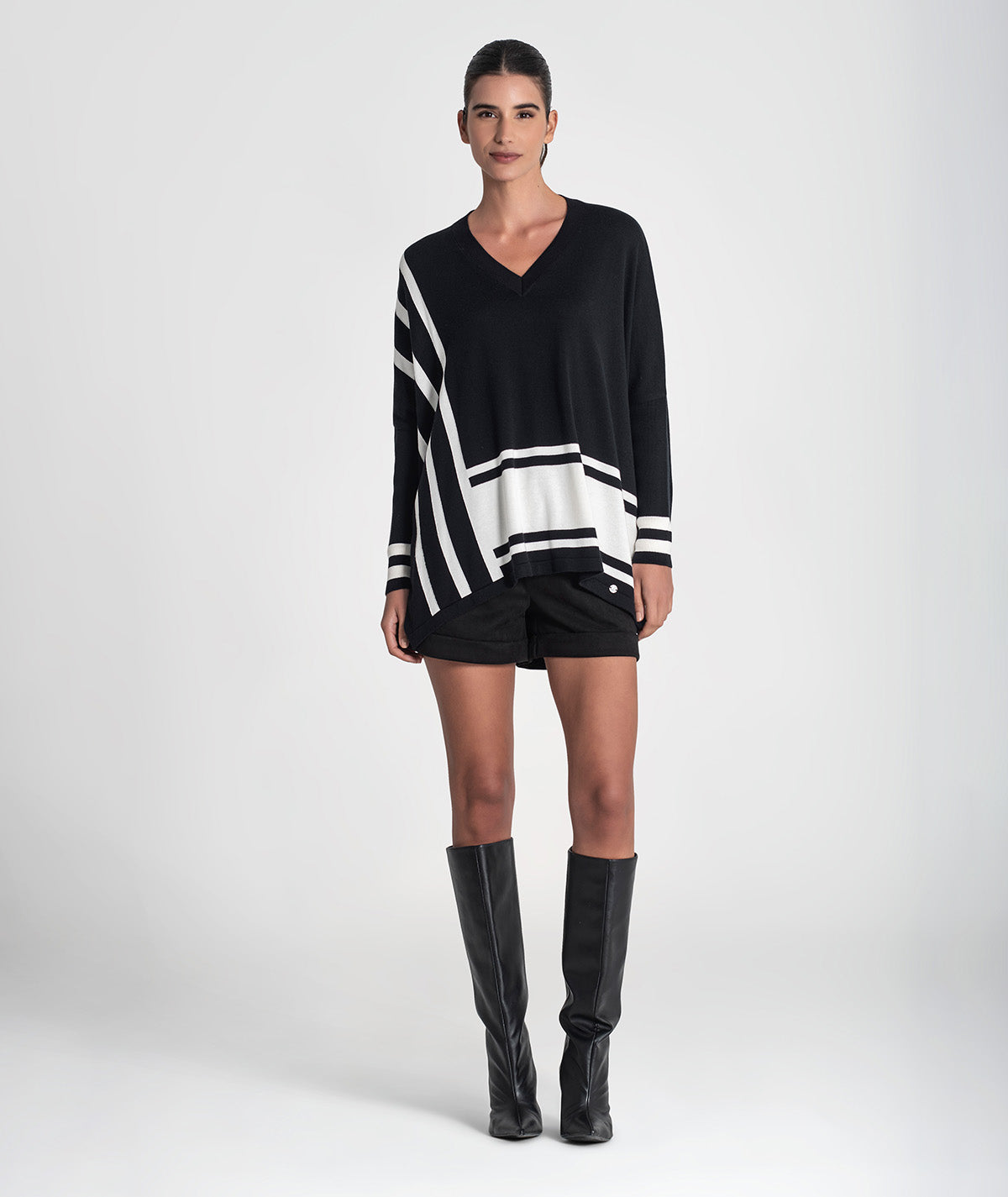 Camisola oversize riscas 3473