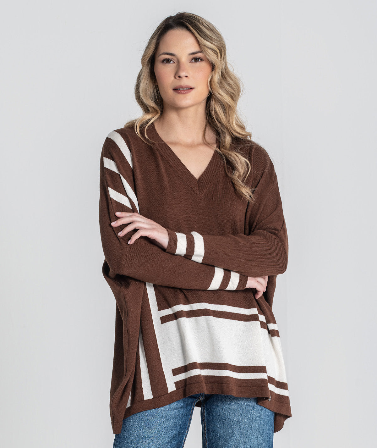 Camisola oversize riscas 3473