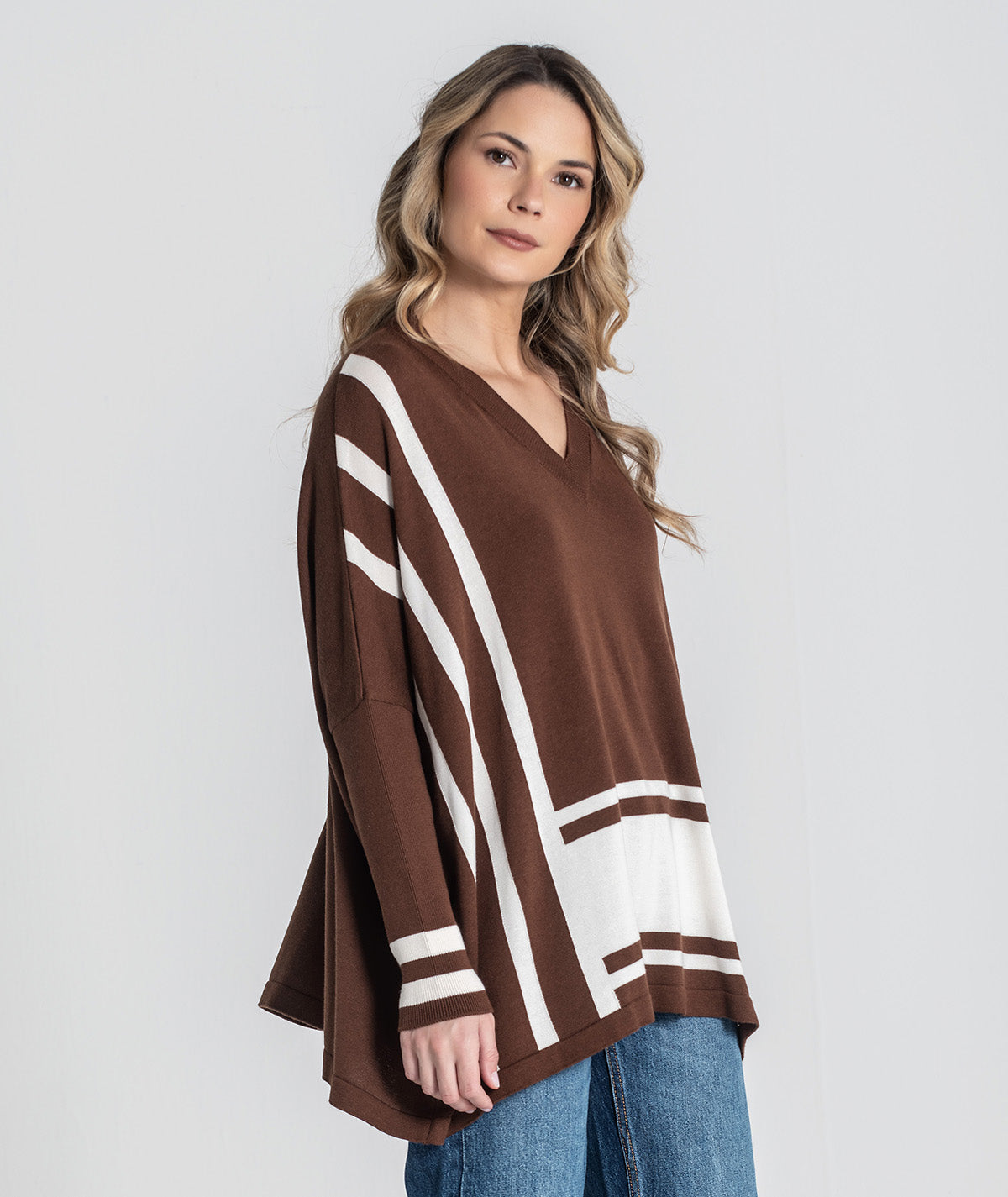 Camisola oversize riscas 3473