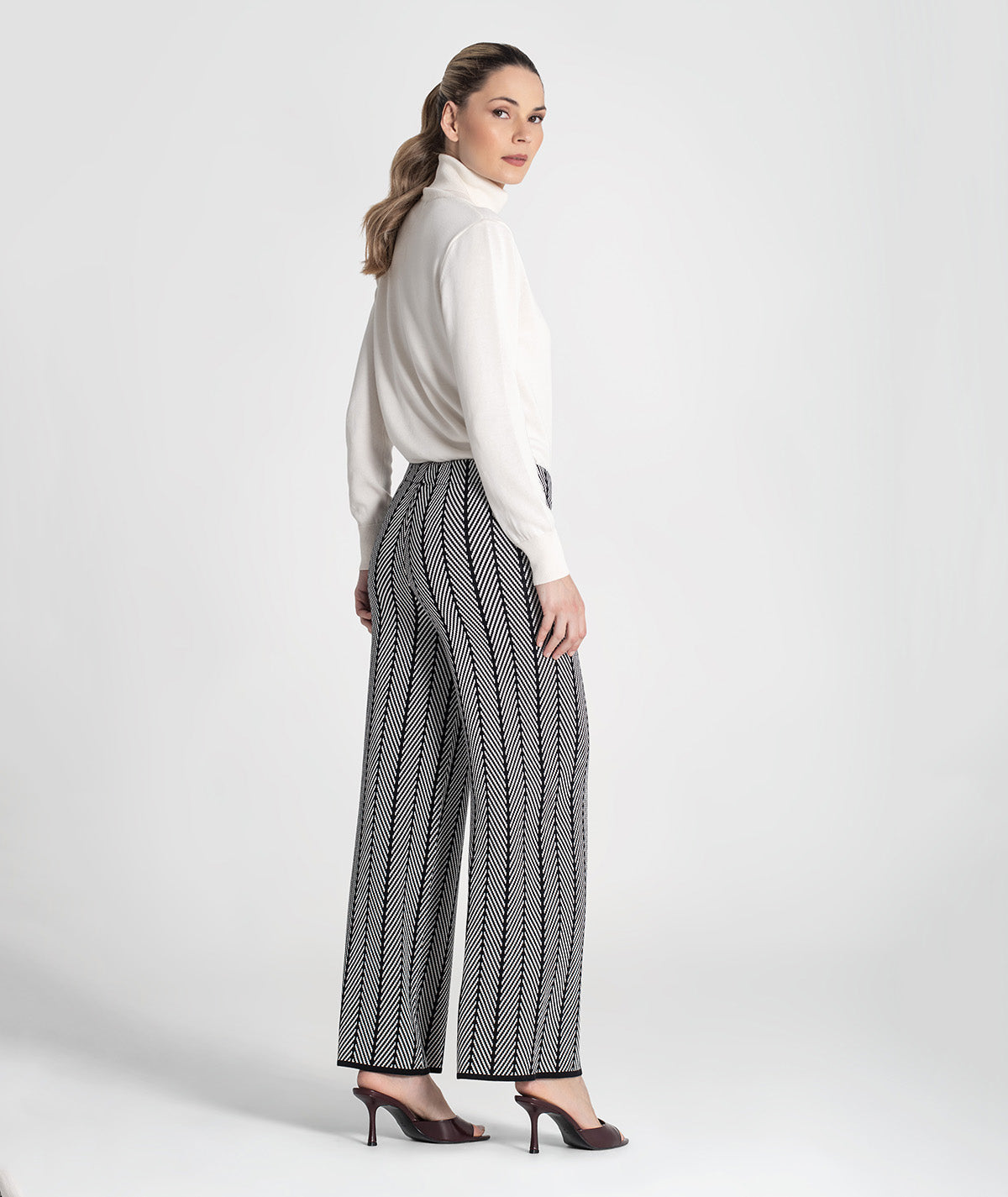 Calças com jacquard 3478