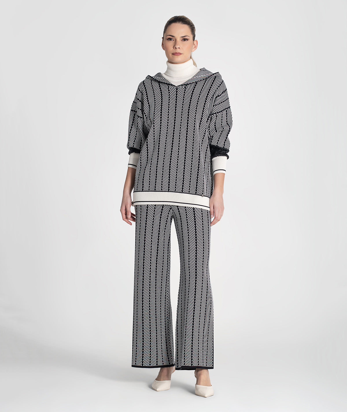 Calças com jacquard 3478