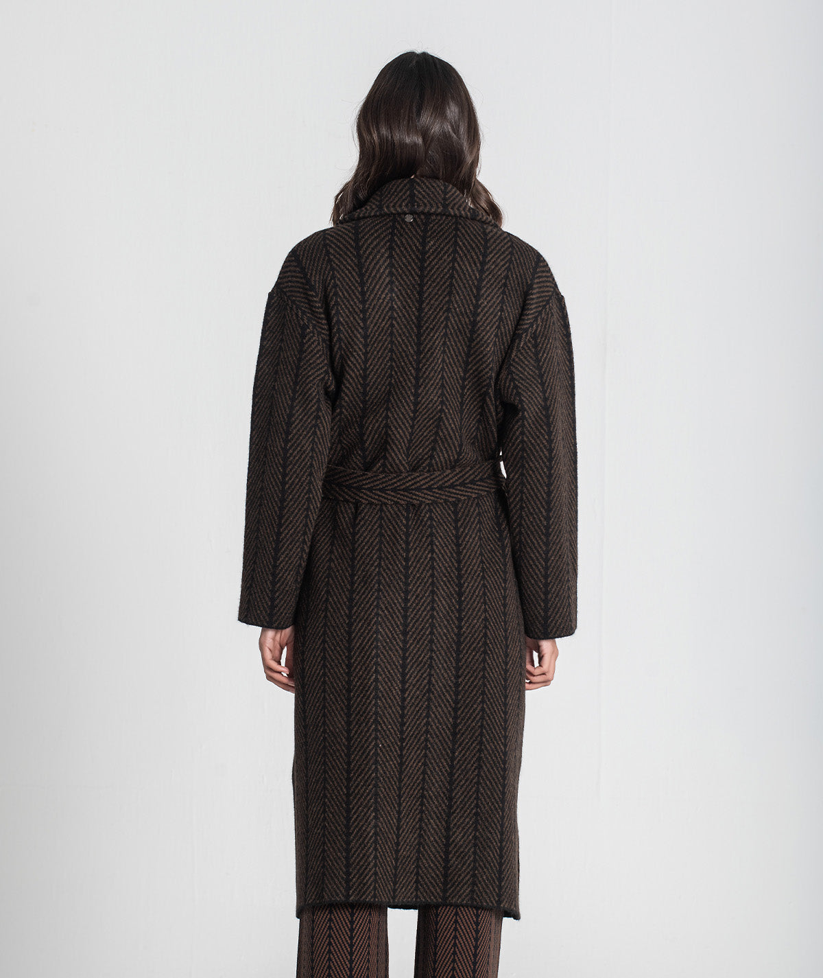 Casaco comprido com jacquard 3479