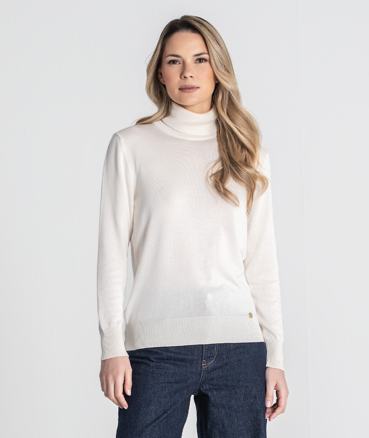 Camisola básica de gola alta 3480