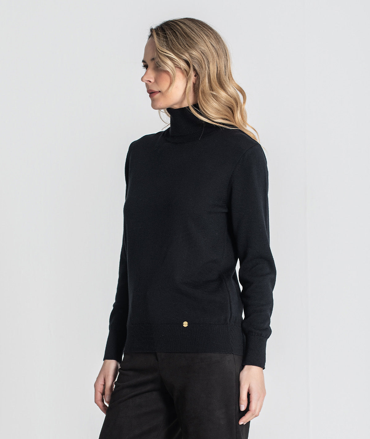 Camisola básica de gola alta 3480