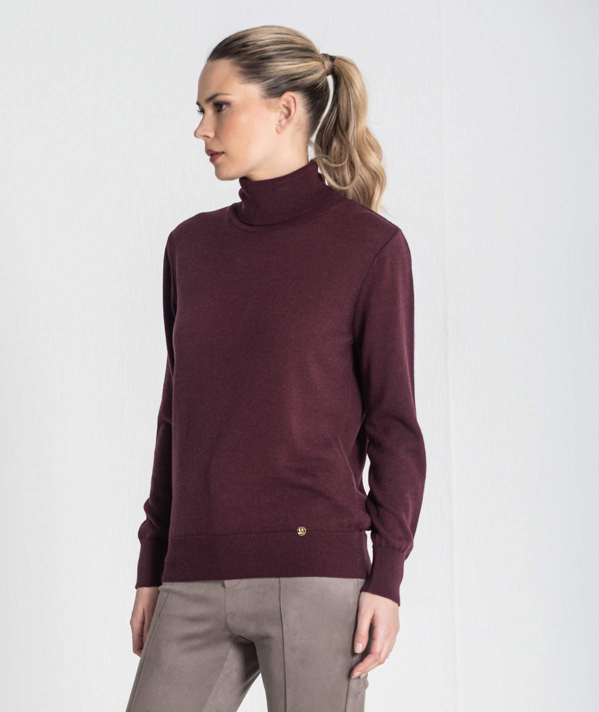 Camisola básica de gola alta 3480