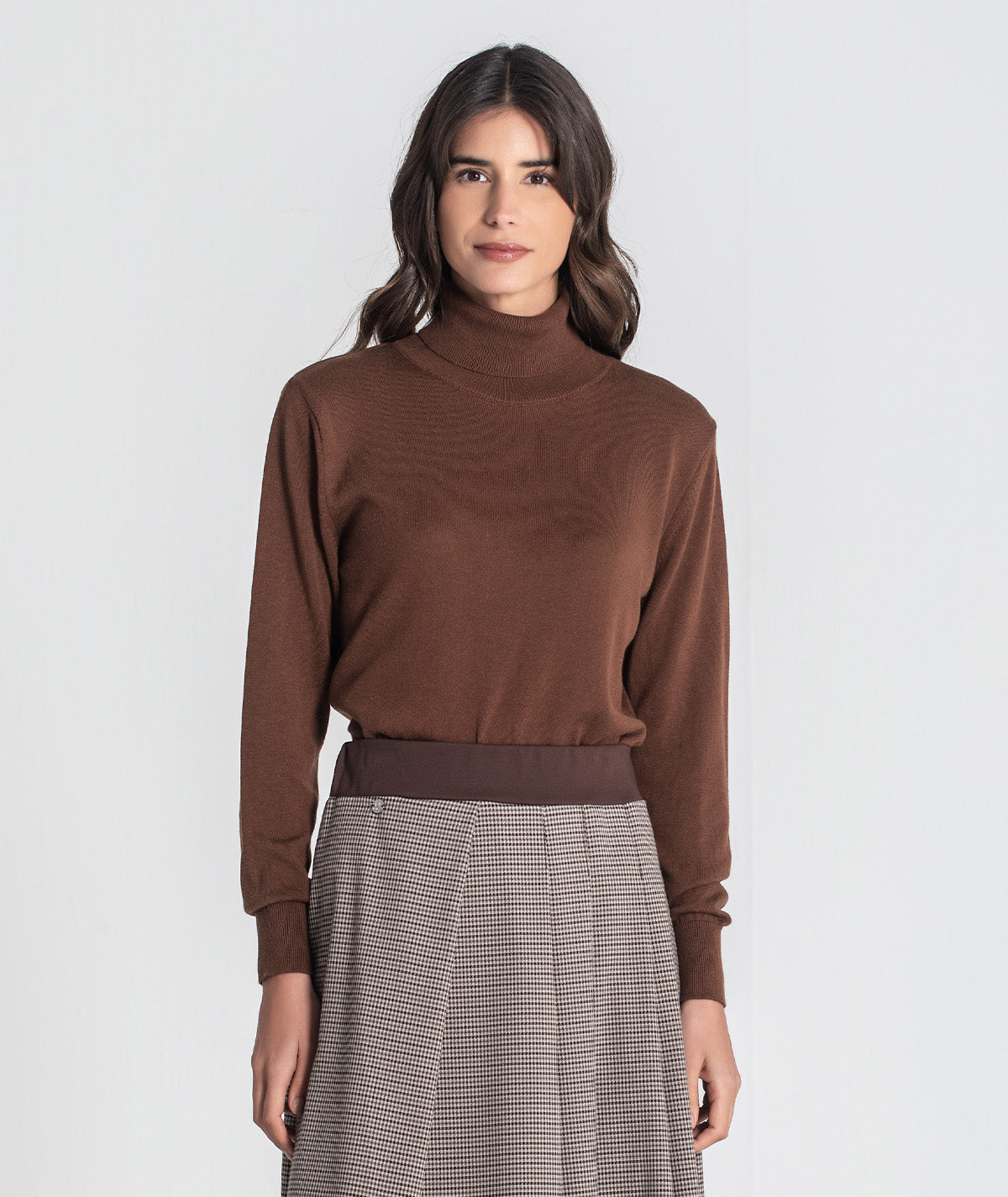 Camisola básica de gola alta 3480