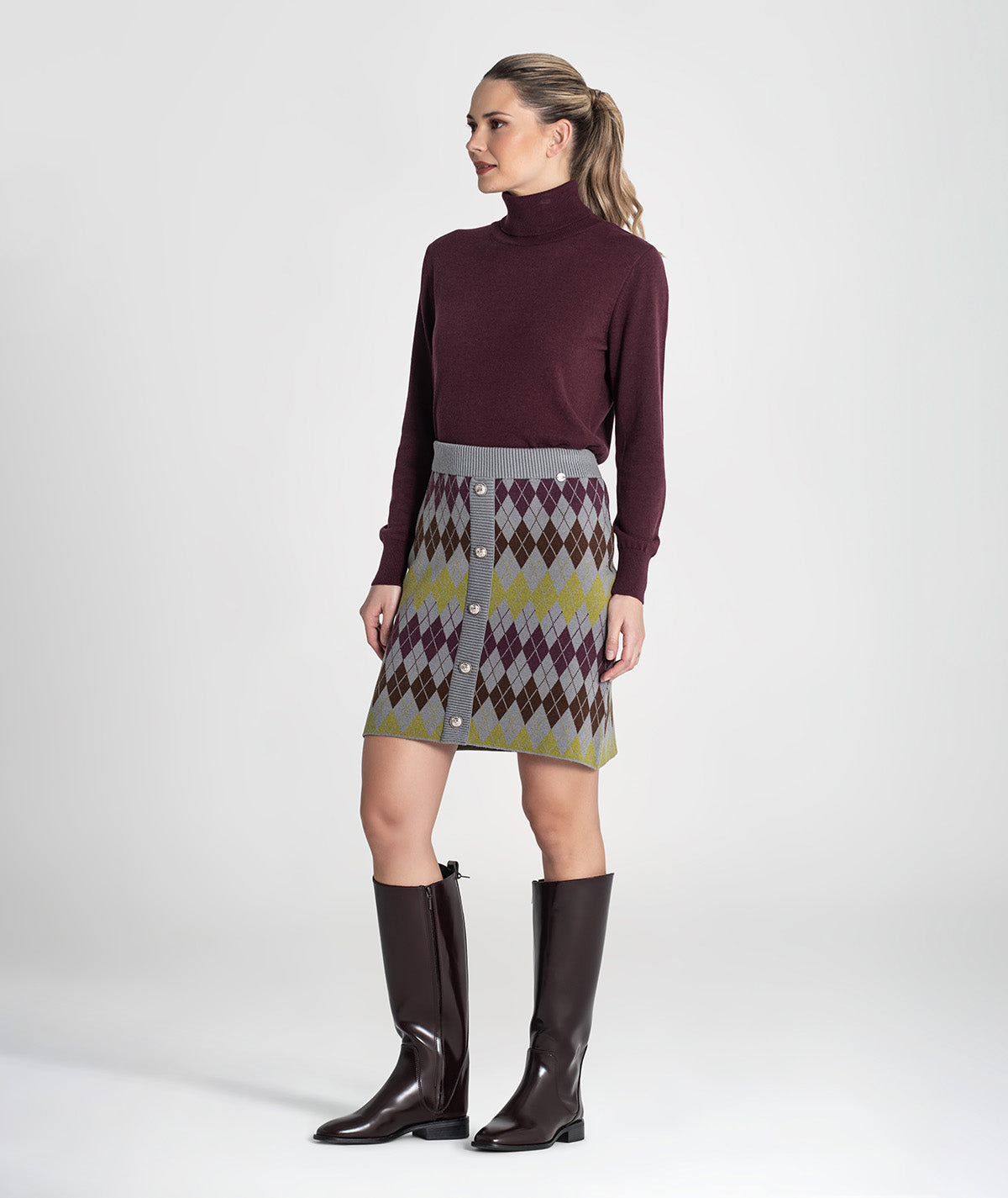 Camisola básica de gola alta 3480