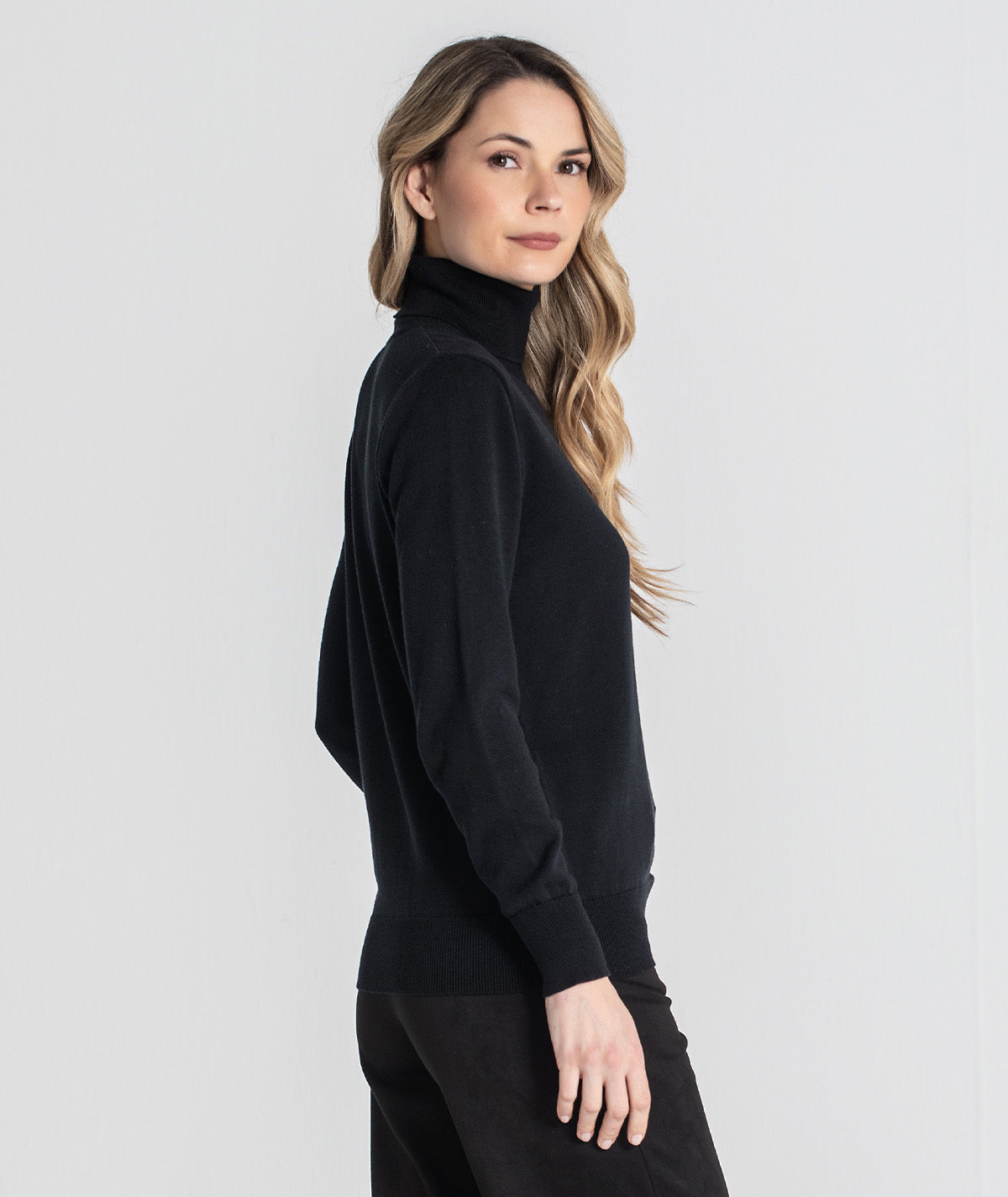 Camisola básica de gola alta 3480