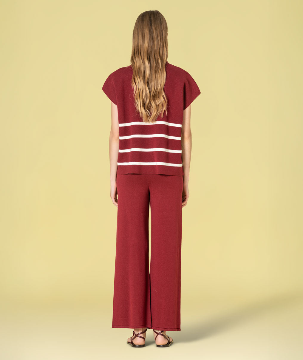 Striped vest with buttons 3484