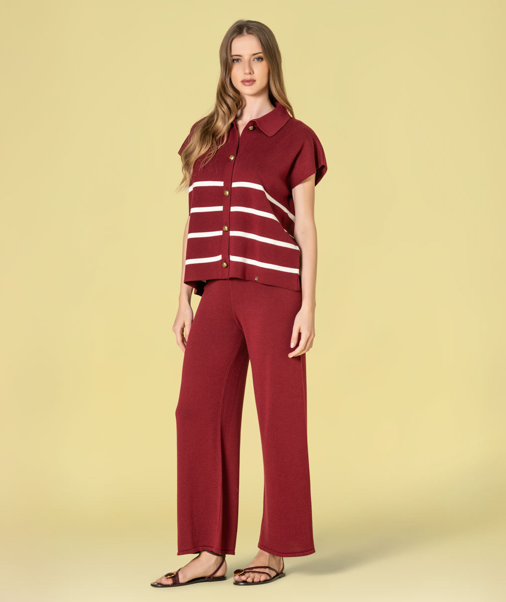 Striped vest with buttons 3484