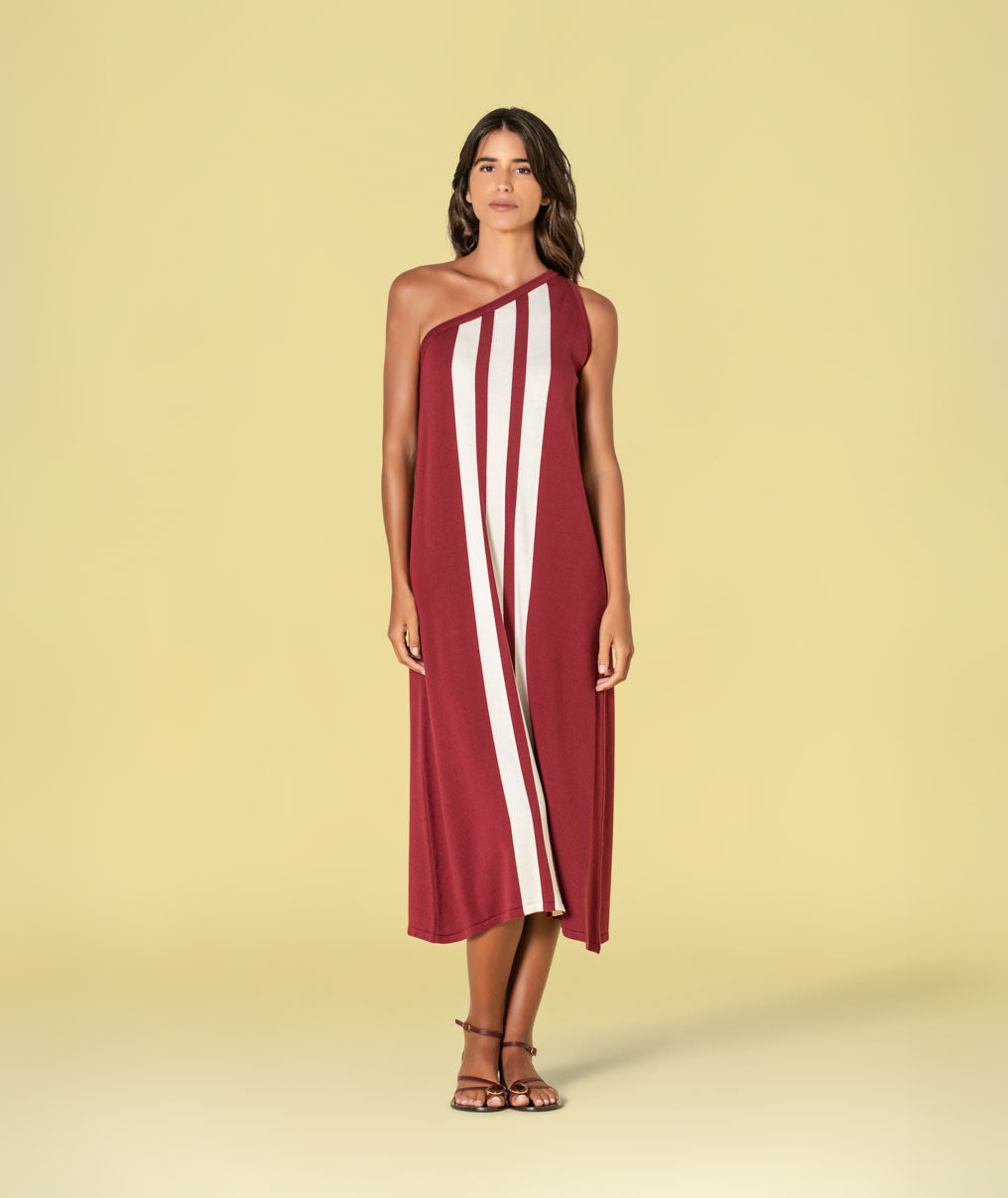 Vestido comprido riscas 3488
