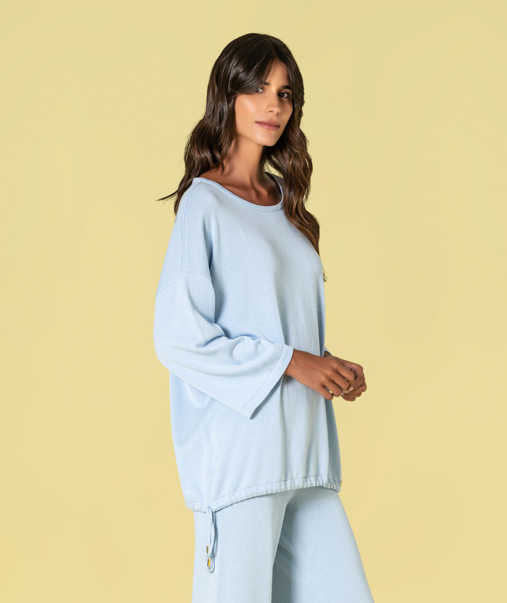 Camisola com coração pointelle nas costas 3499