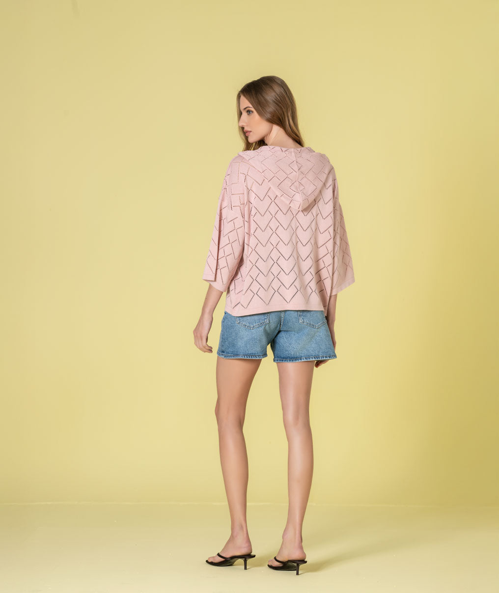 Camisola com corações perfurados 3500