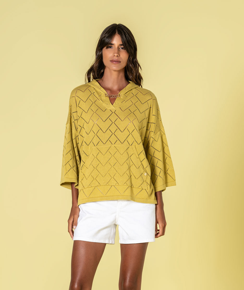 Camisola com corações perfurados 3500