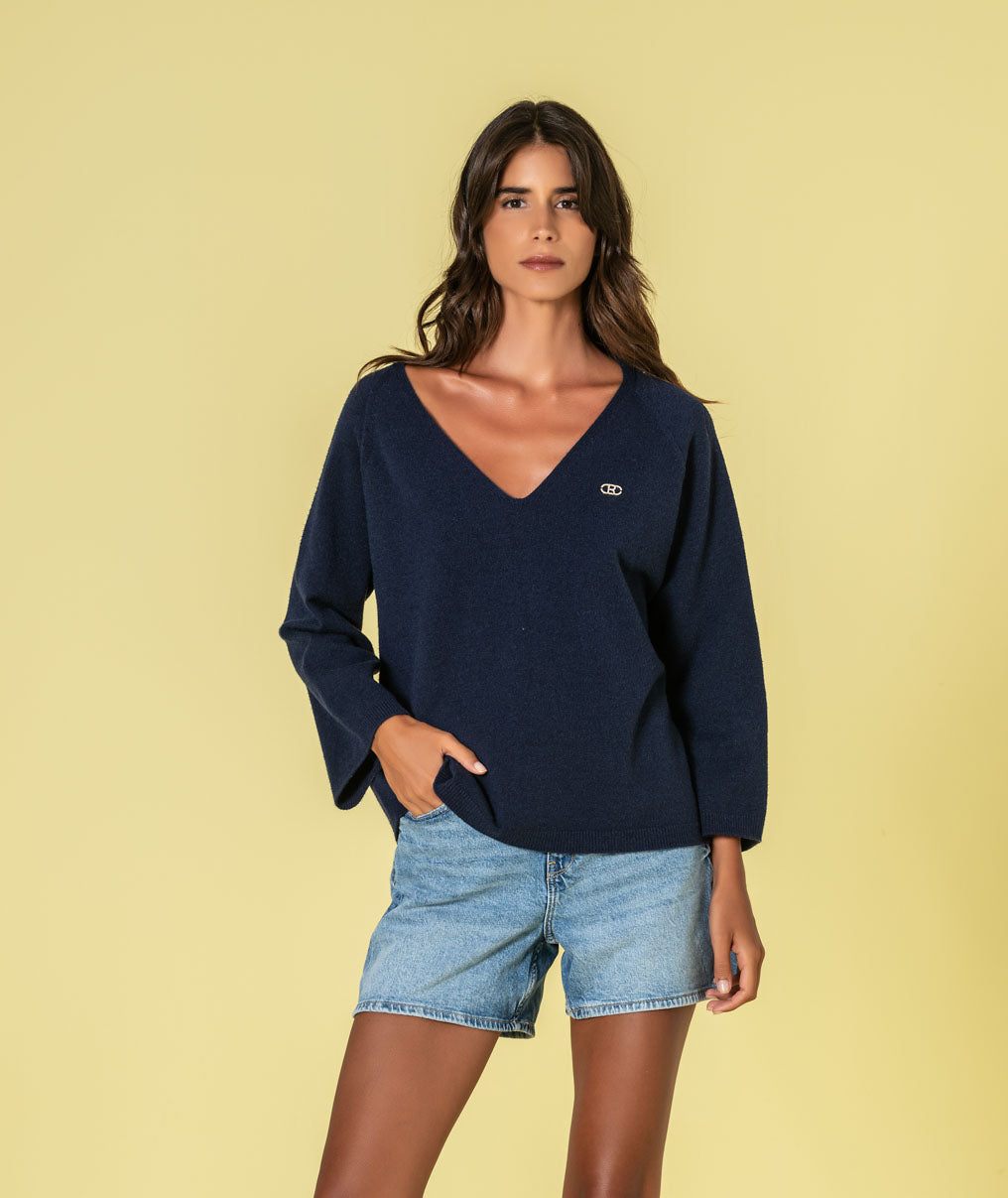 Camisola decote em v 3502