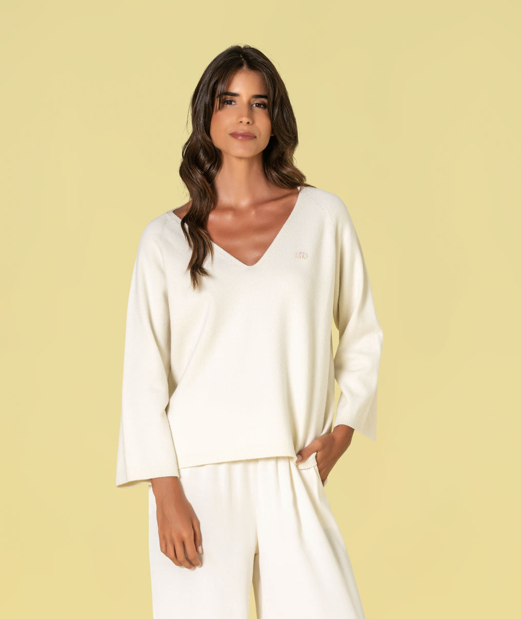 Camisola decote em v 3502
