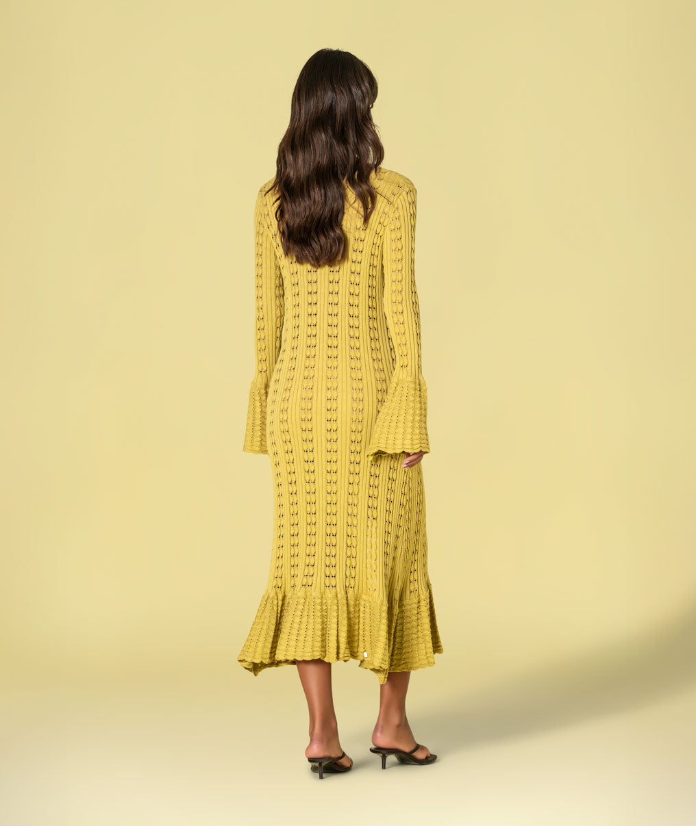 Vestido Casaco comprido perfurado 3513