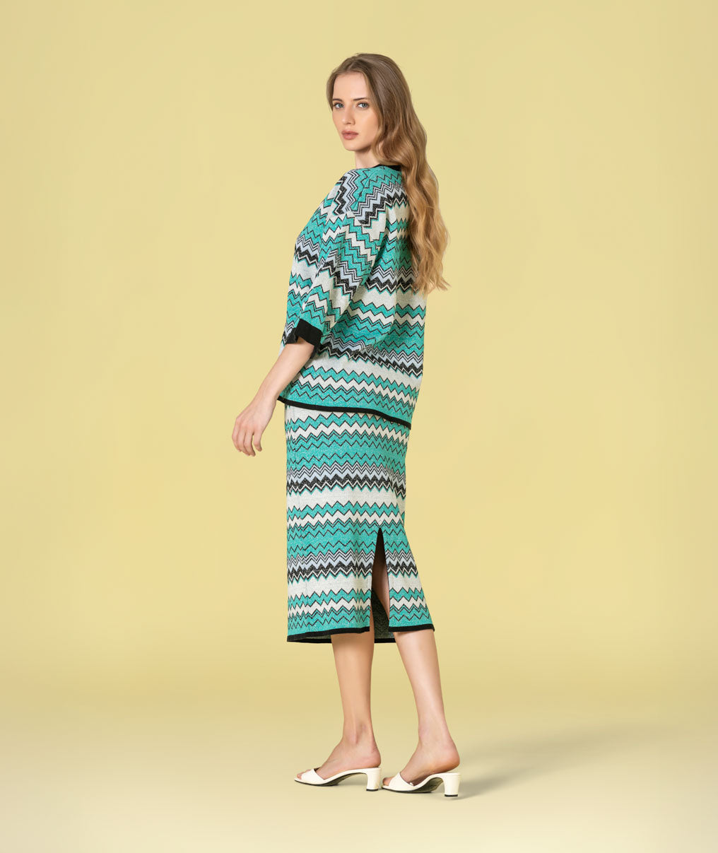 Camisola zigzag brilho 3516