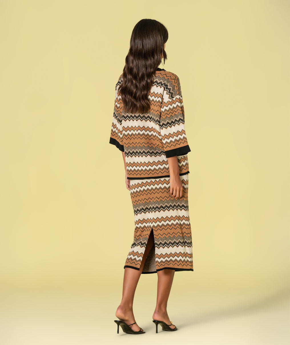 Camisola zigzag brilho 3516