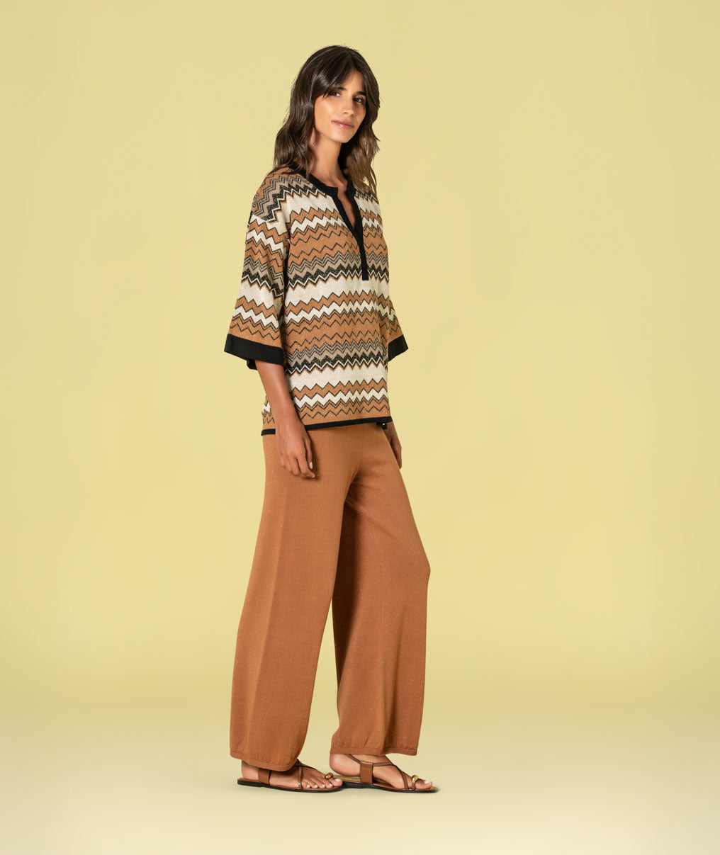 Camisola zigzag brilho 3516