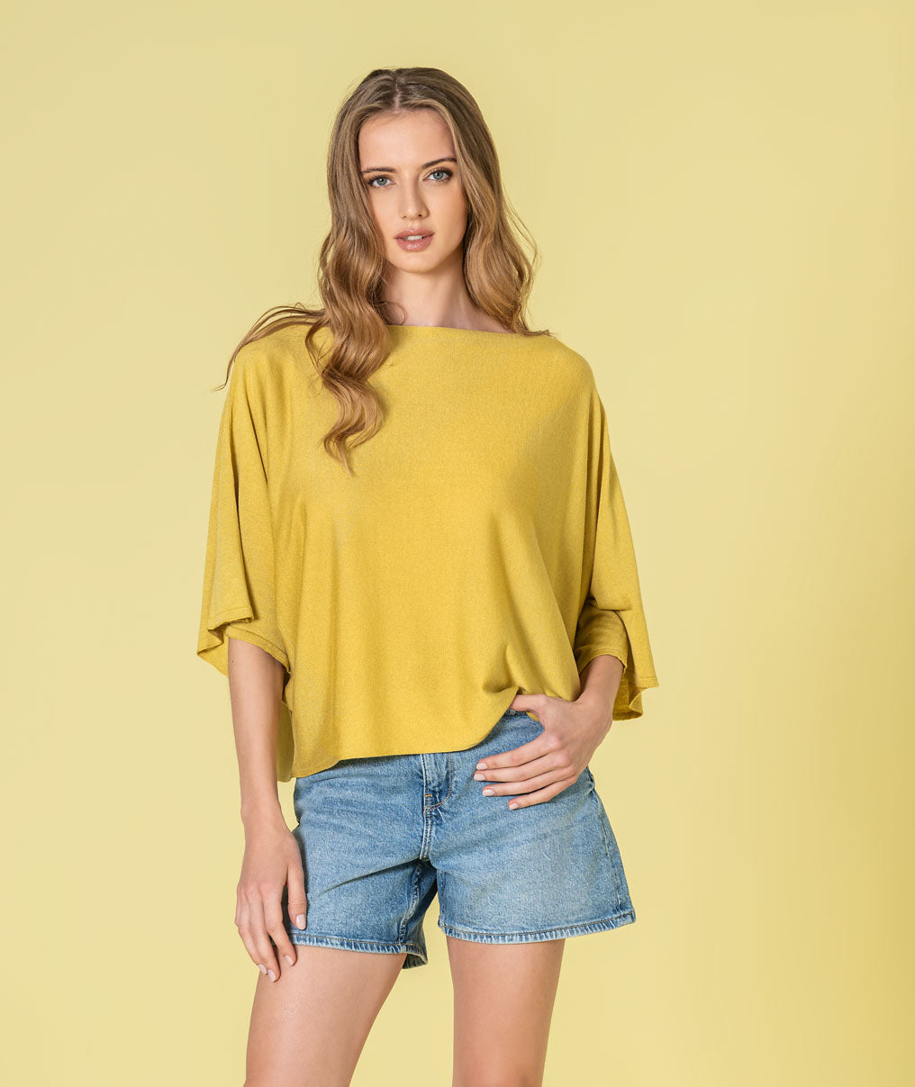 Camisola oversize decote redondo 3532