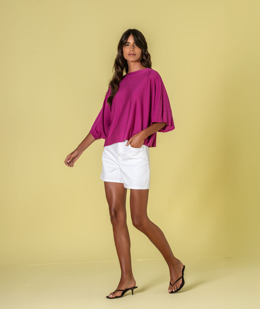 Camisola oversize decote redondo 3532
