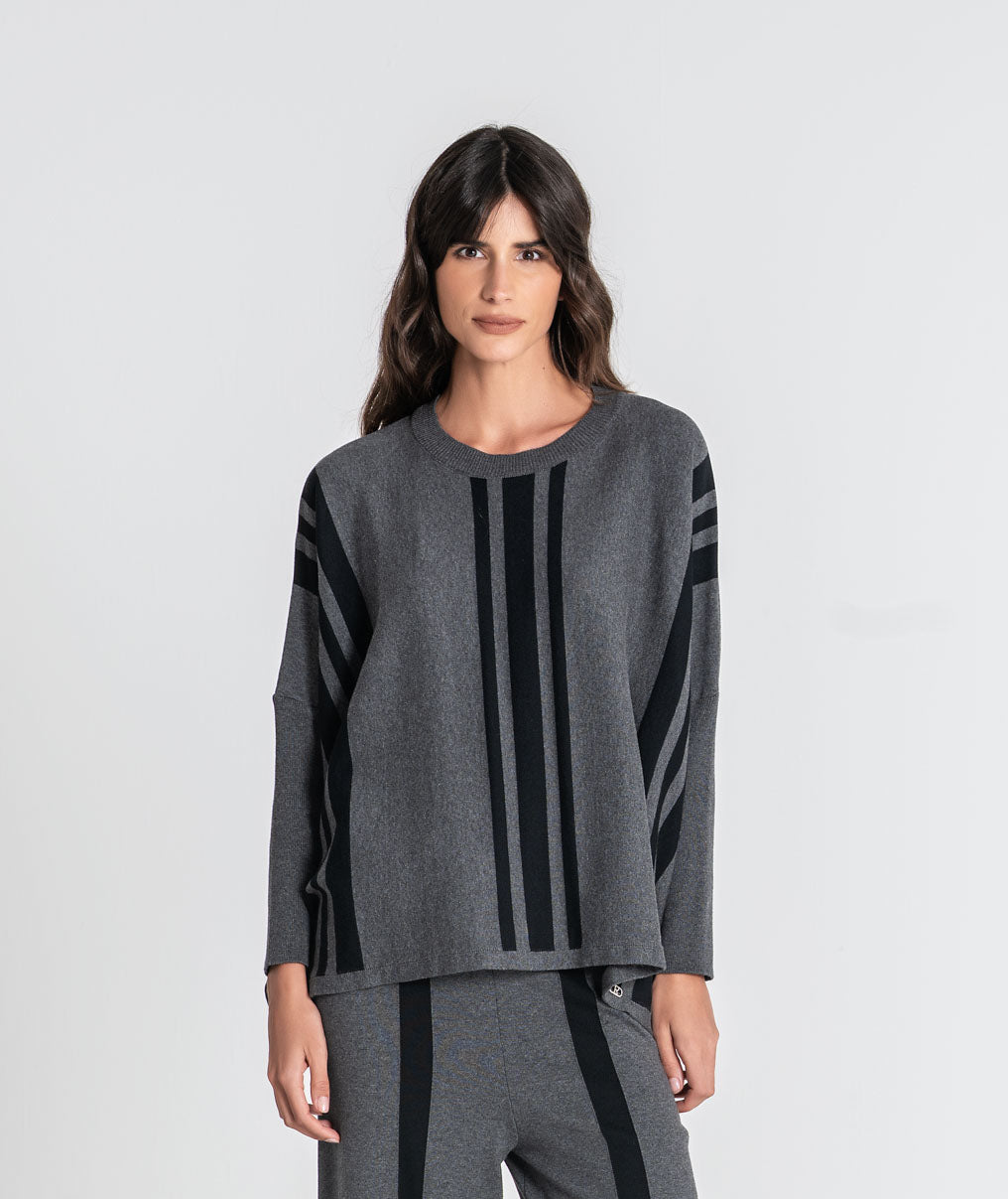 Oversize striped sweater 3548