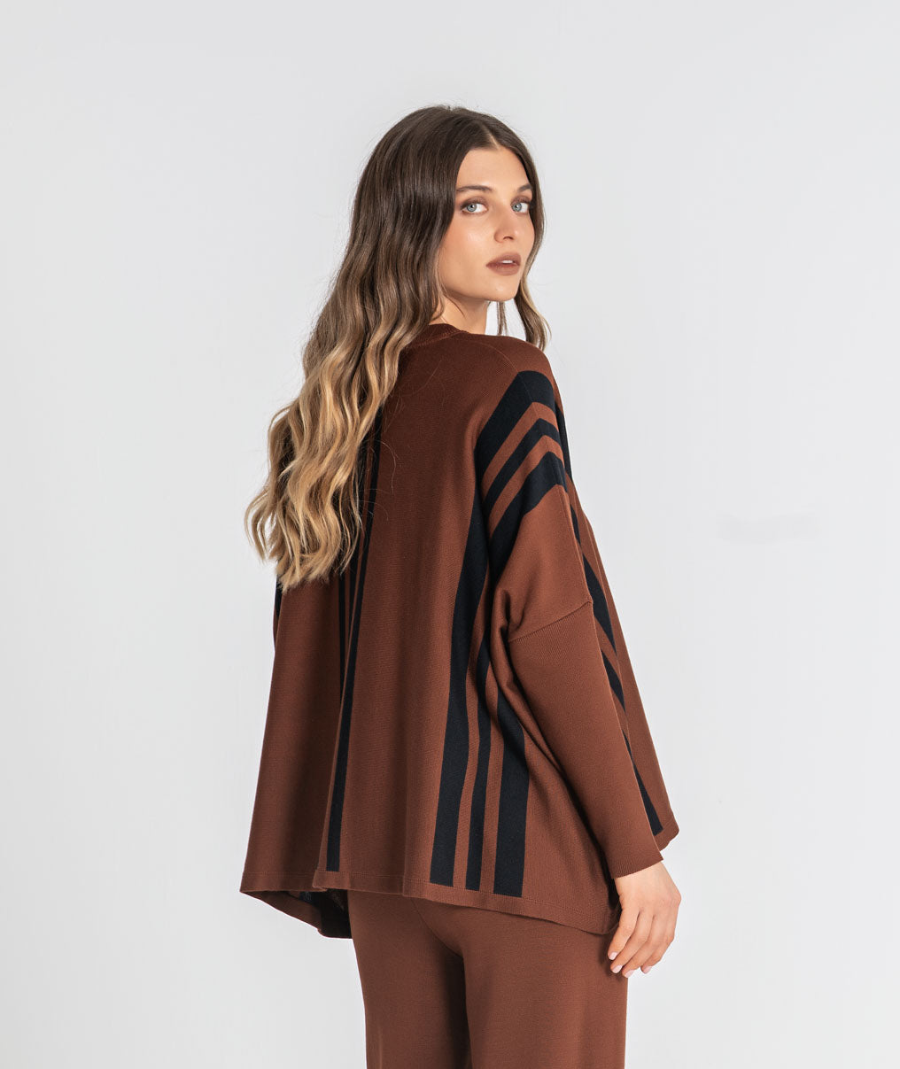 Oversize striped sweater 3548