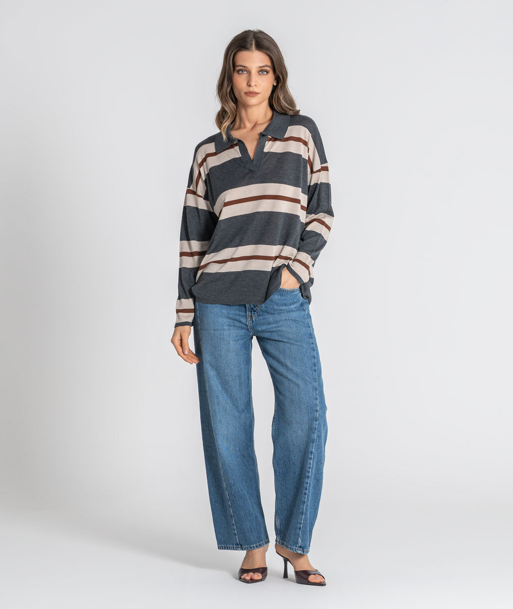 Striped polo shirt 3550
