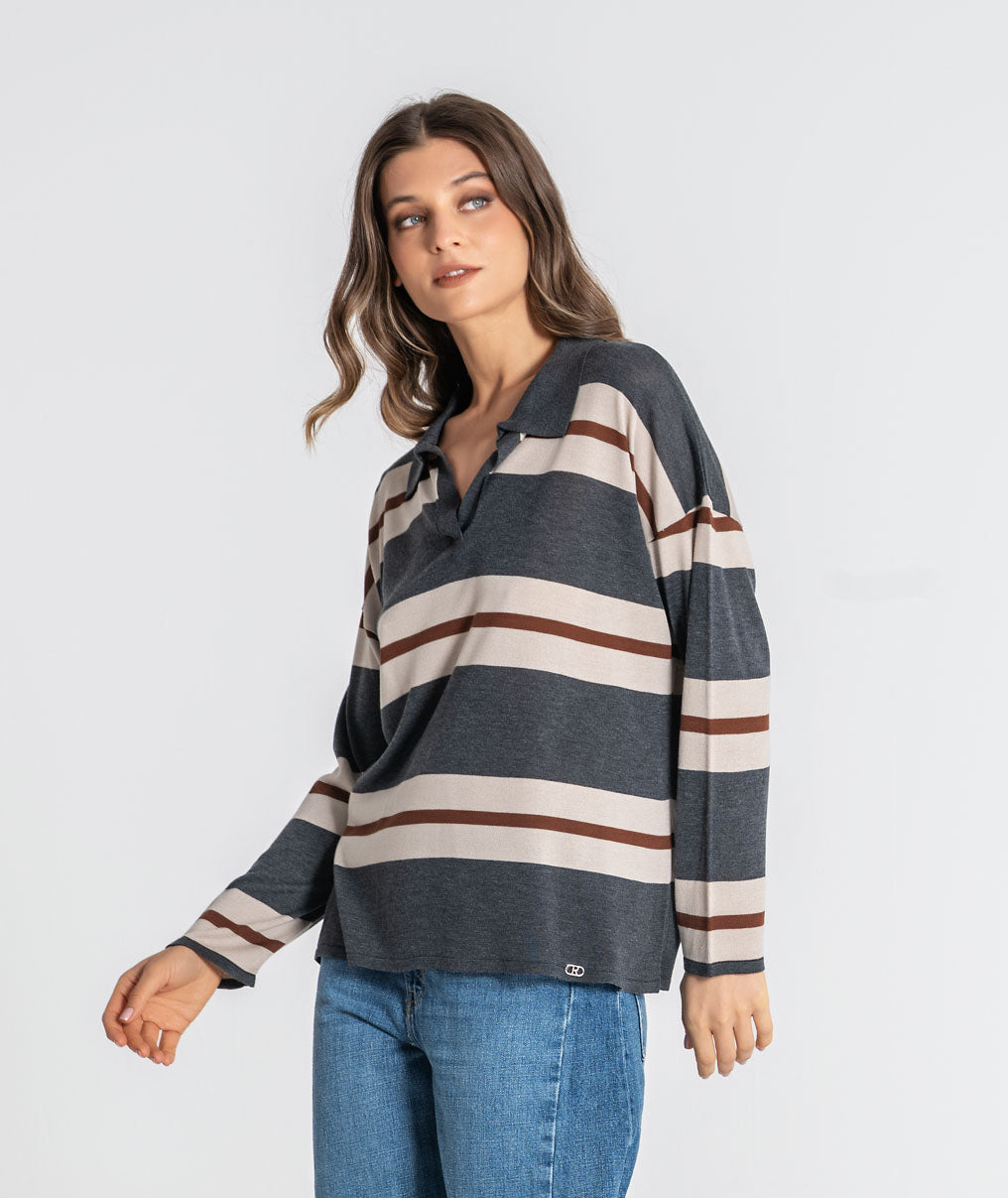 Striped polo shirt 3550