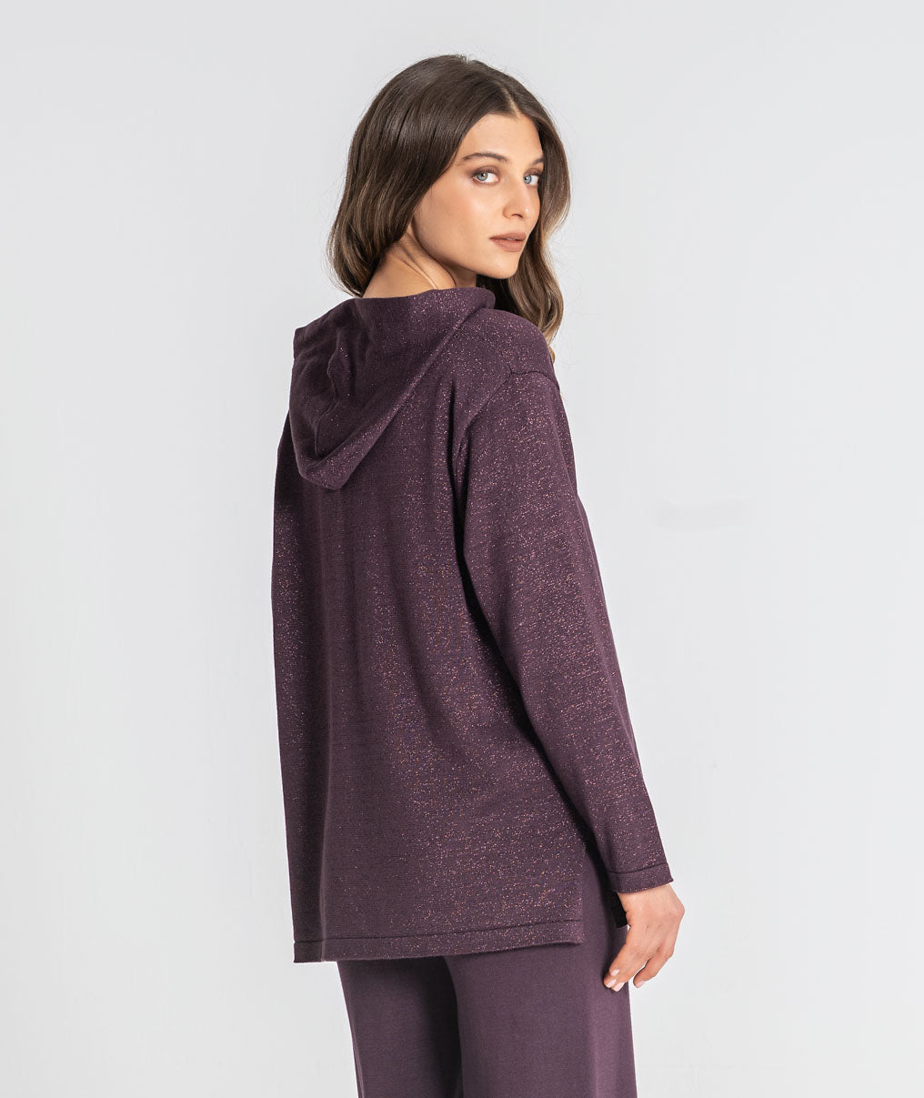 Faux leather pocket sweatshirt 3554