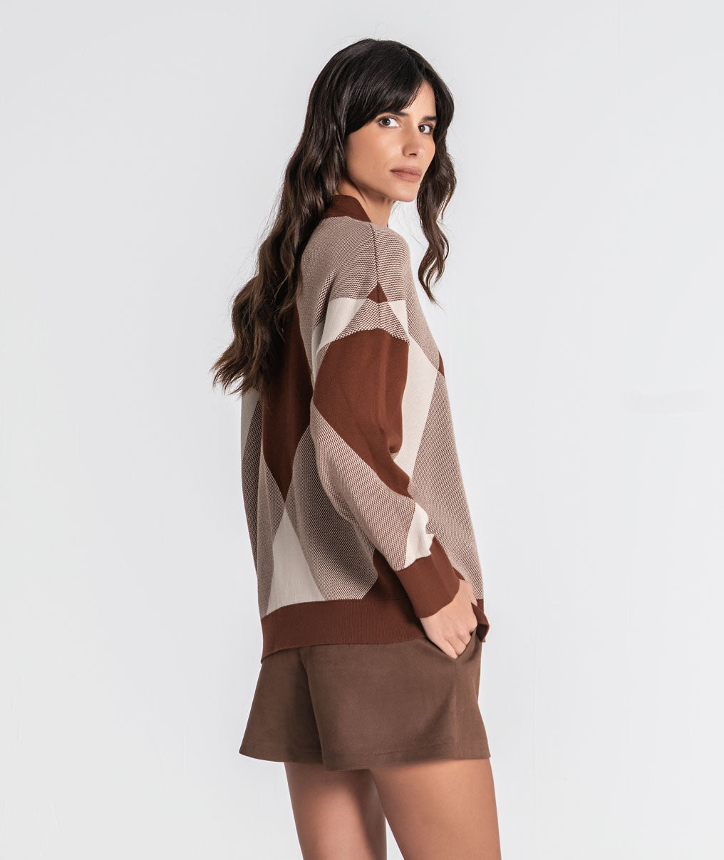 Diamond polo sweater 3558