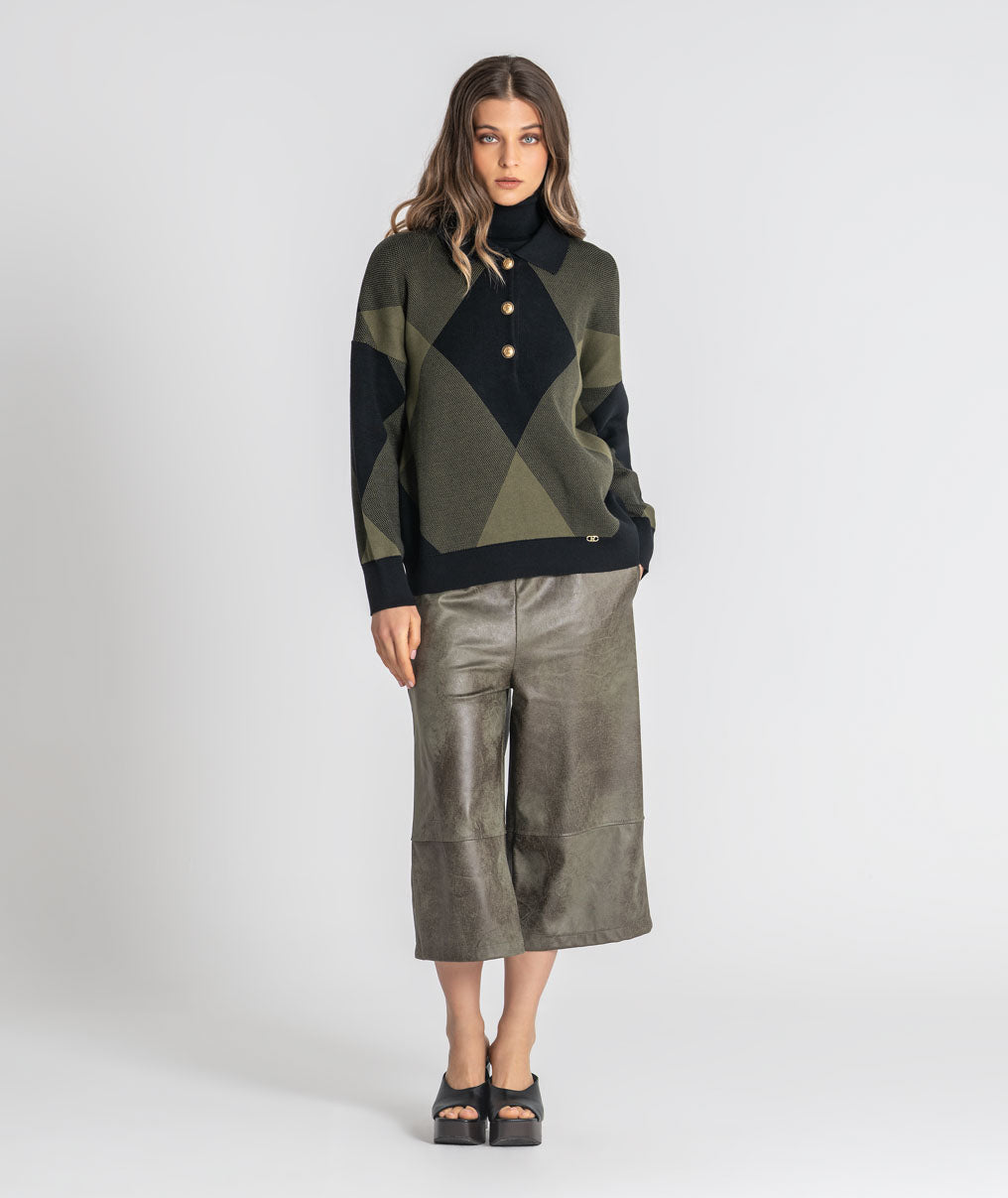 Diamond polo sweater 3558