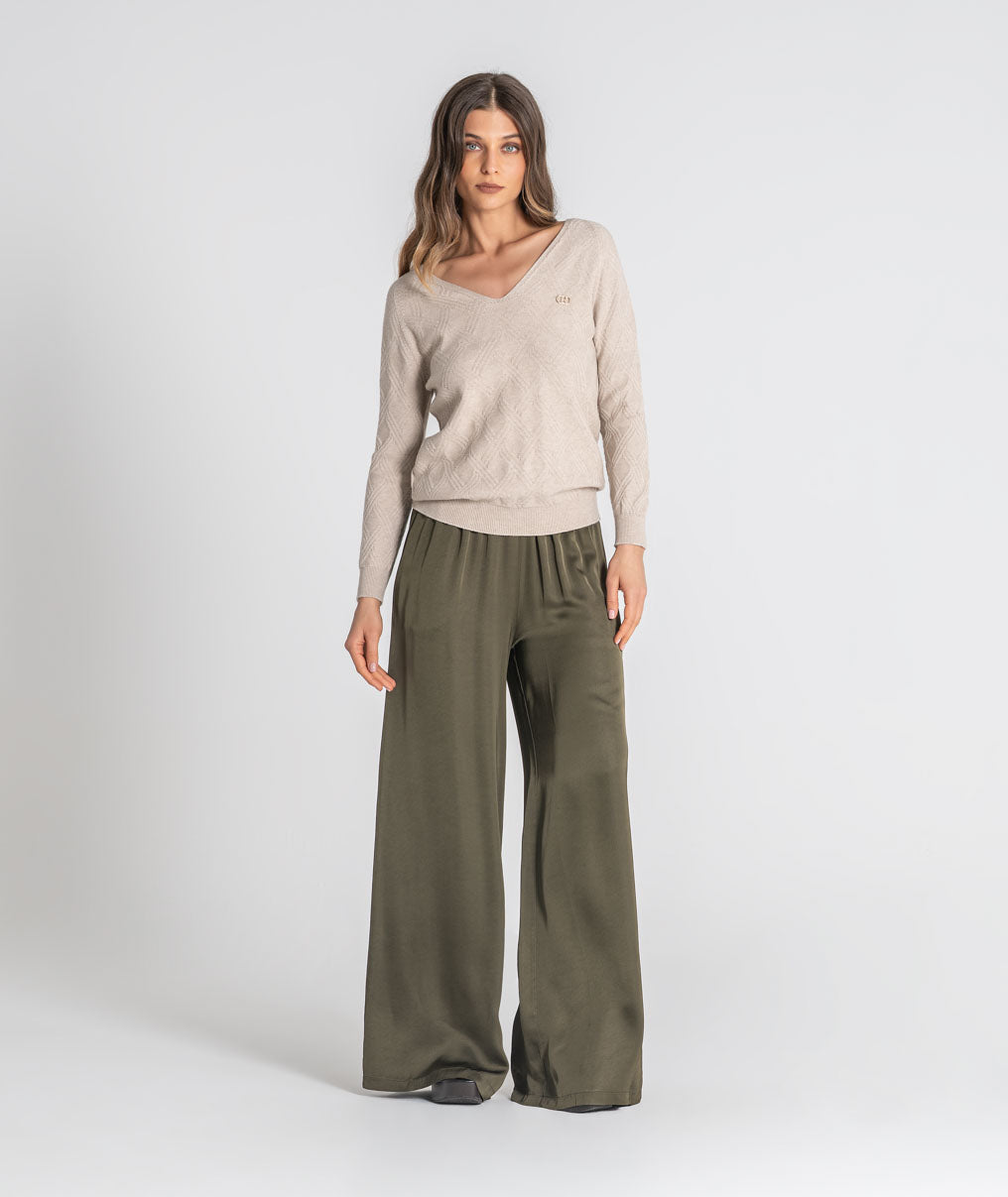 Textured jumper with plate r 3560