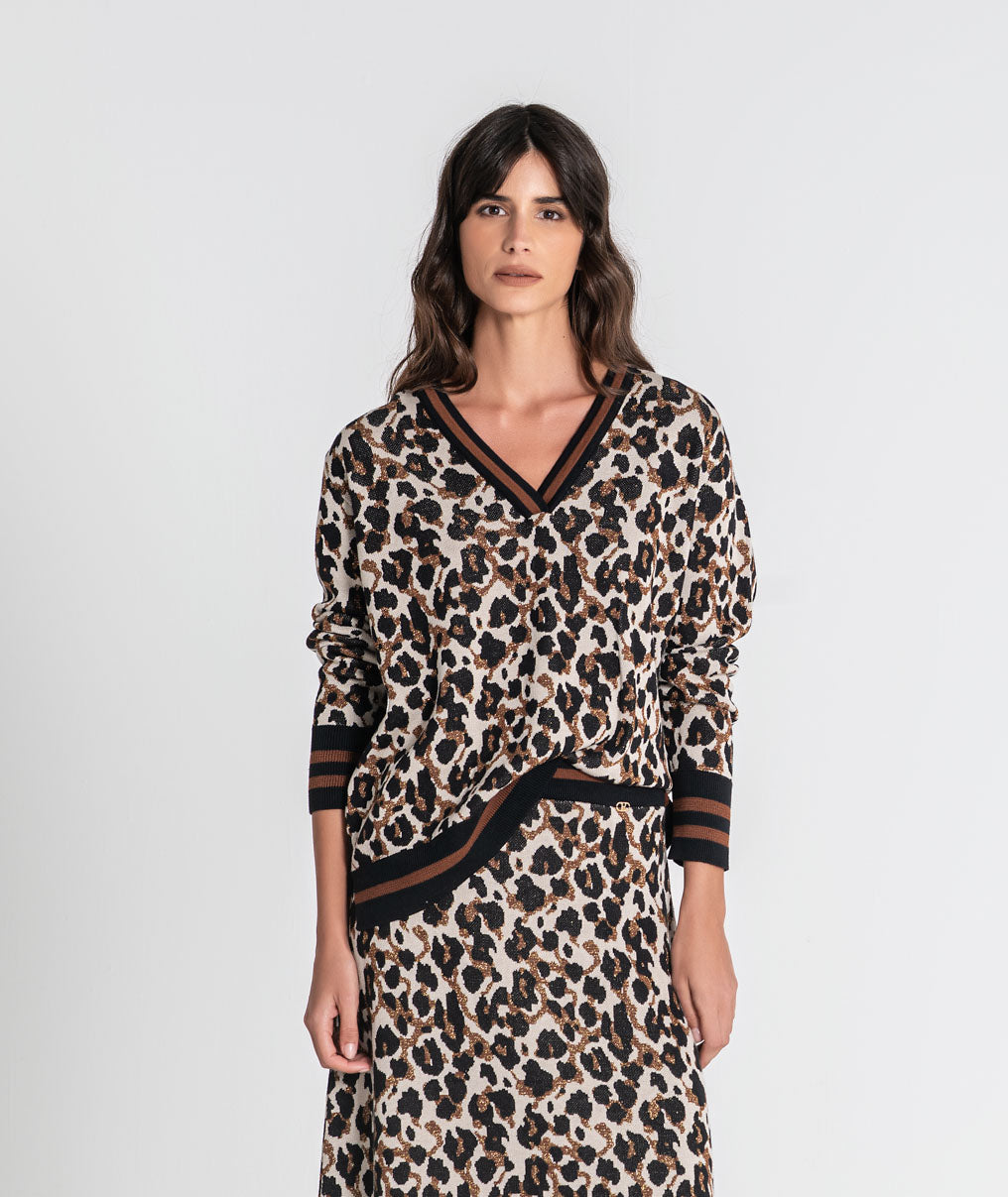 Animal print jumper 3566