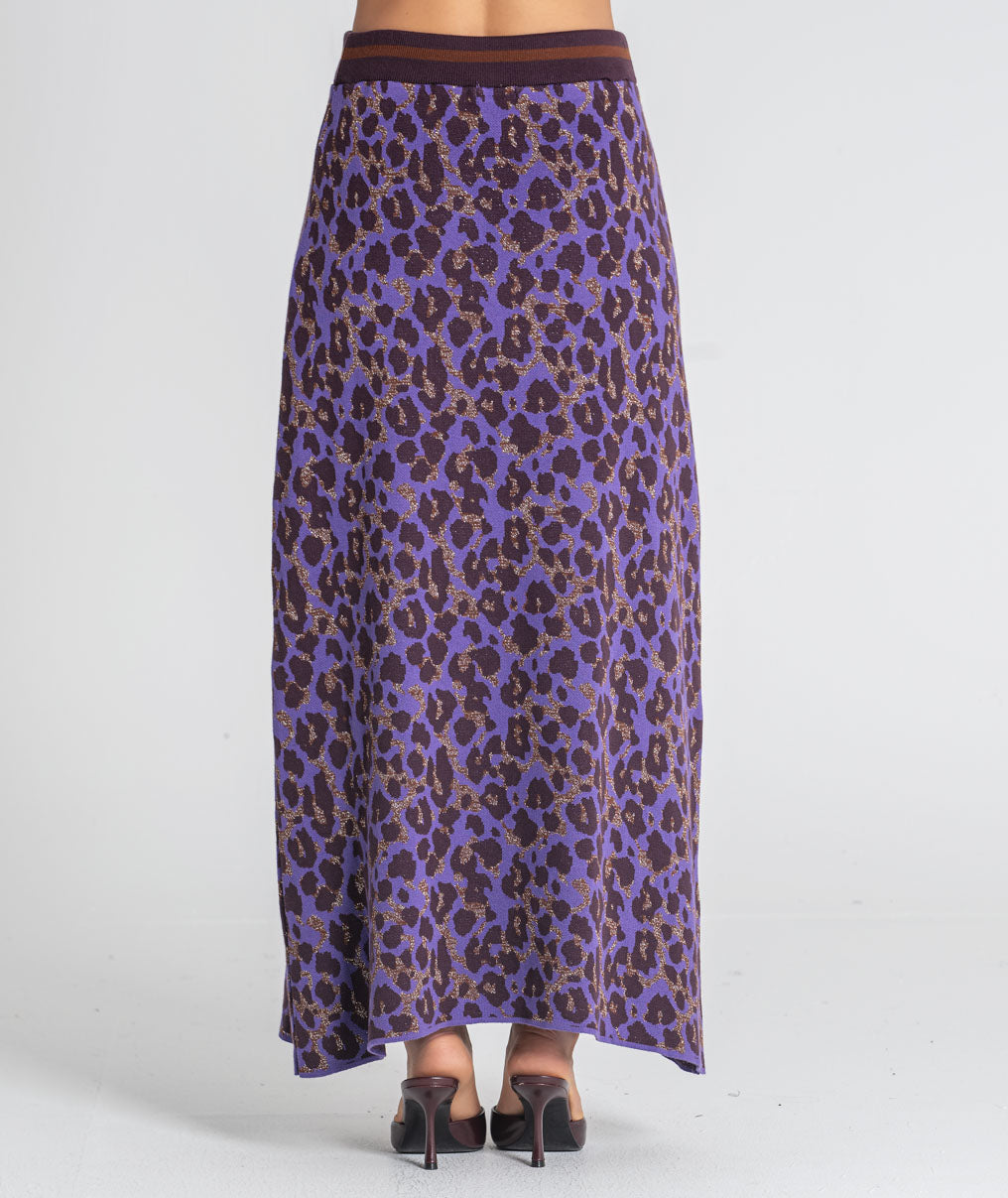 Long animal print skirt 3567