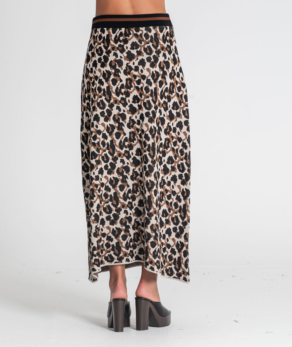 Long animal print skirt 3567