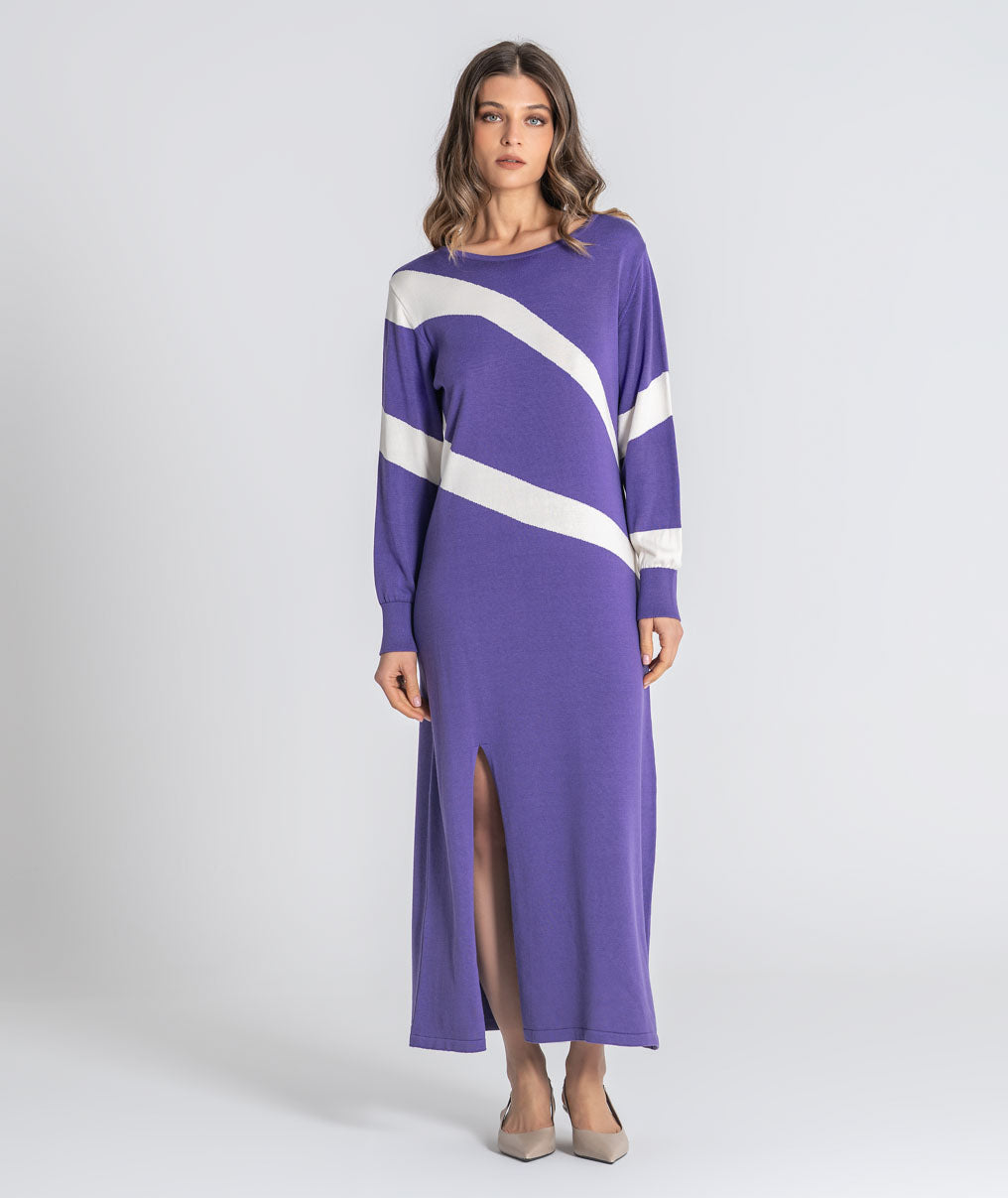 Jacquard long dress 3586