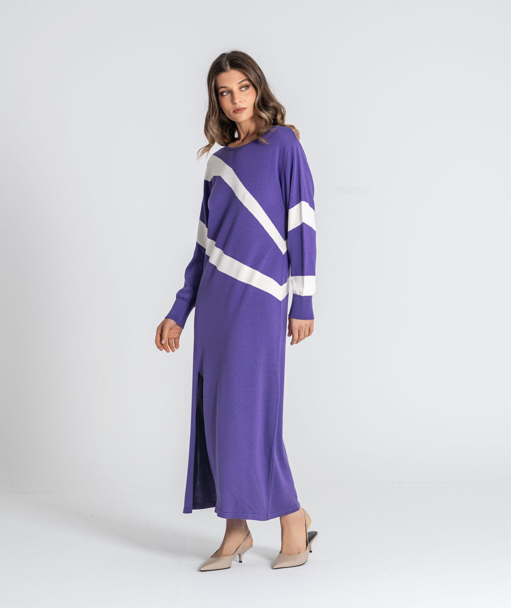 Jacquard long dress 3586