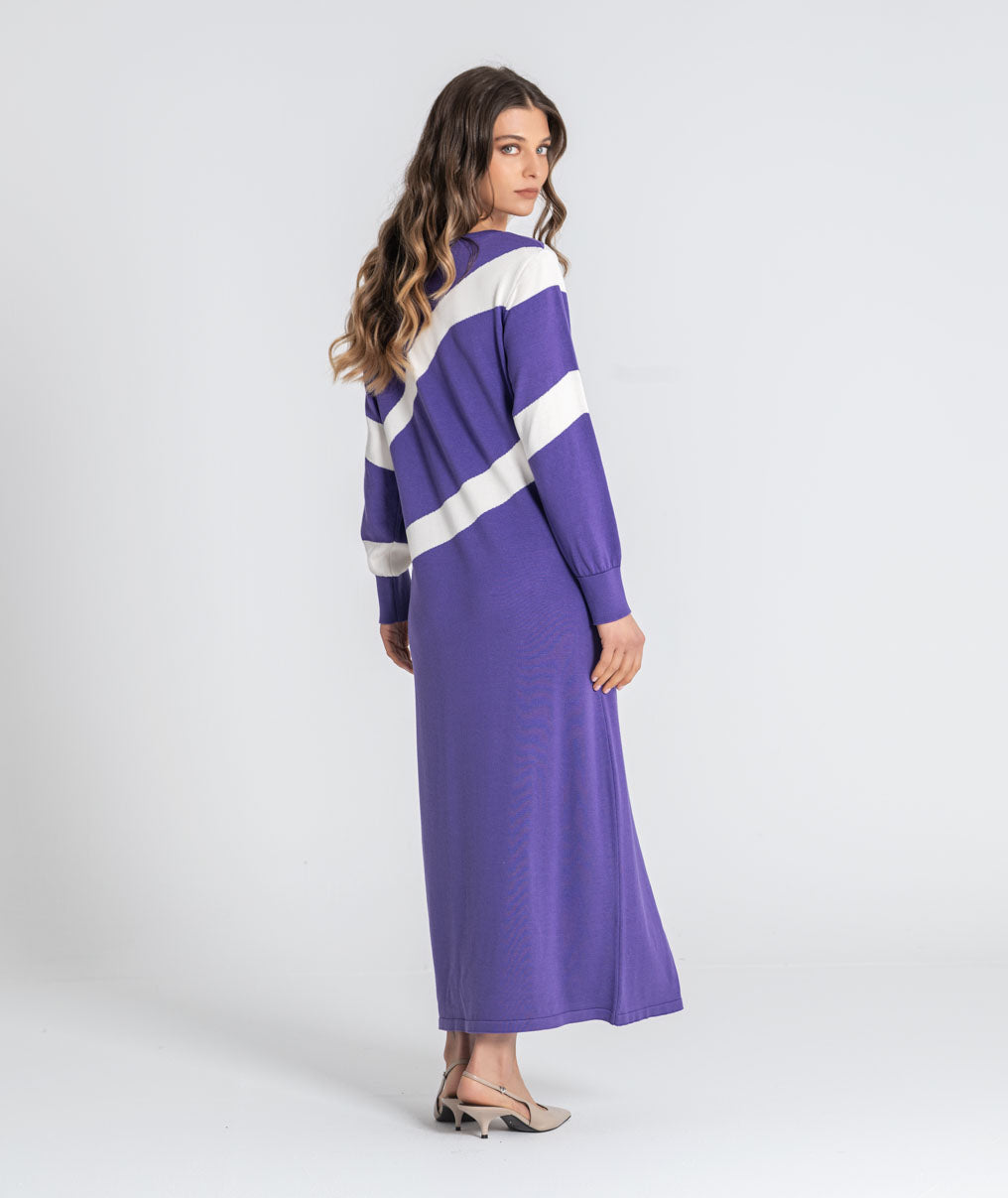 Jacquard long dress 3586